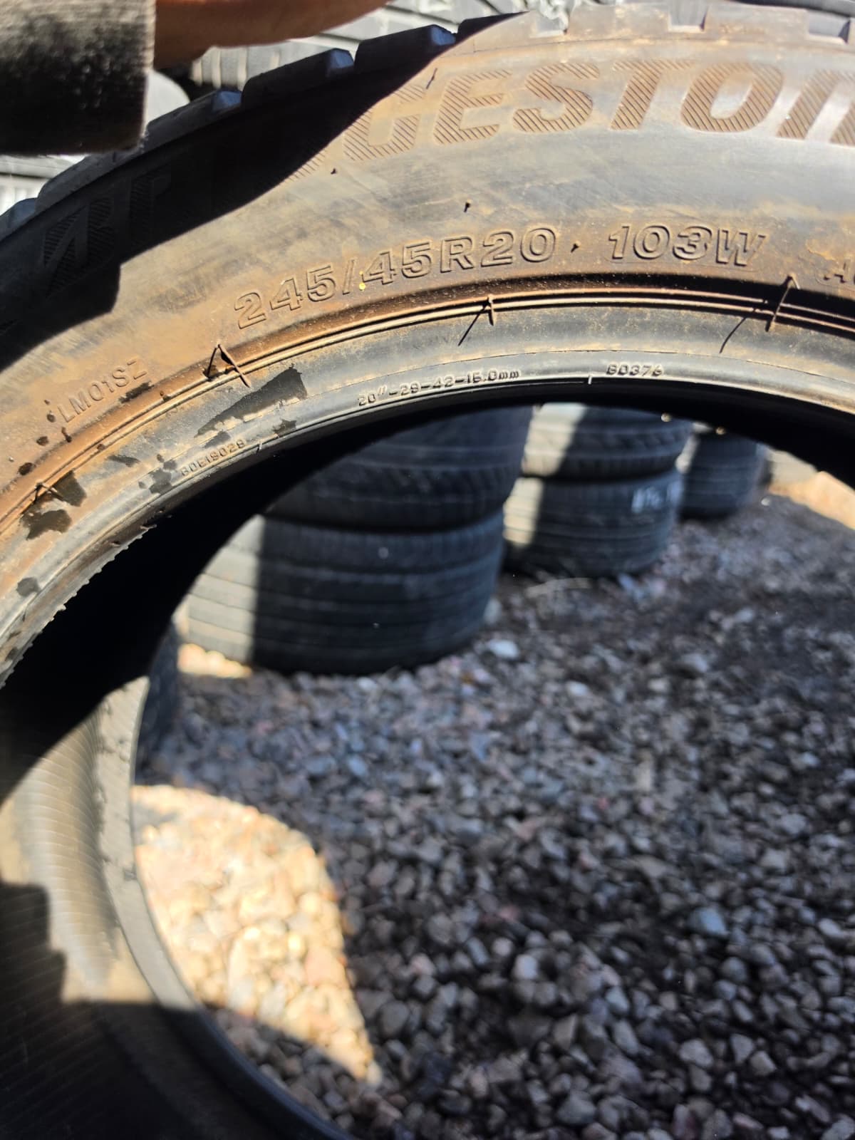 245/45R20  Single (1 Used Tire) Bridgestone Blizzak LM 001