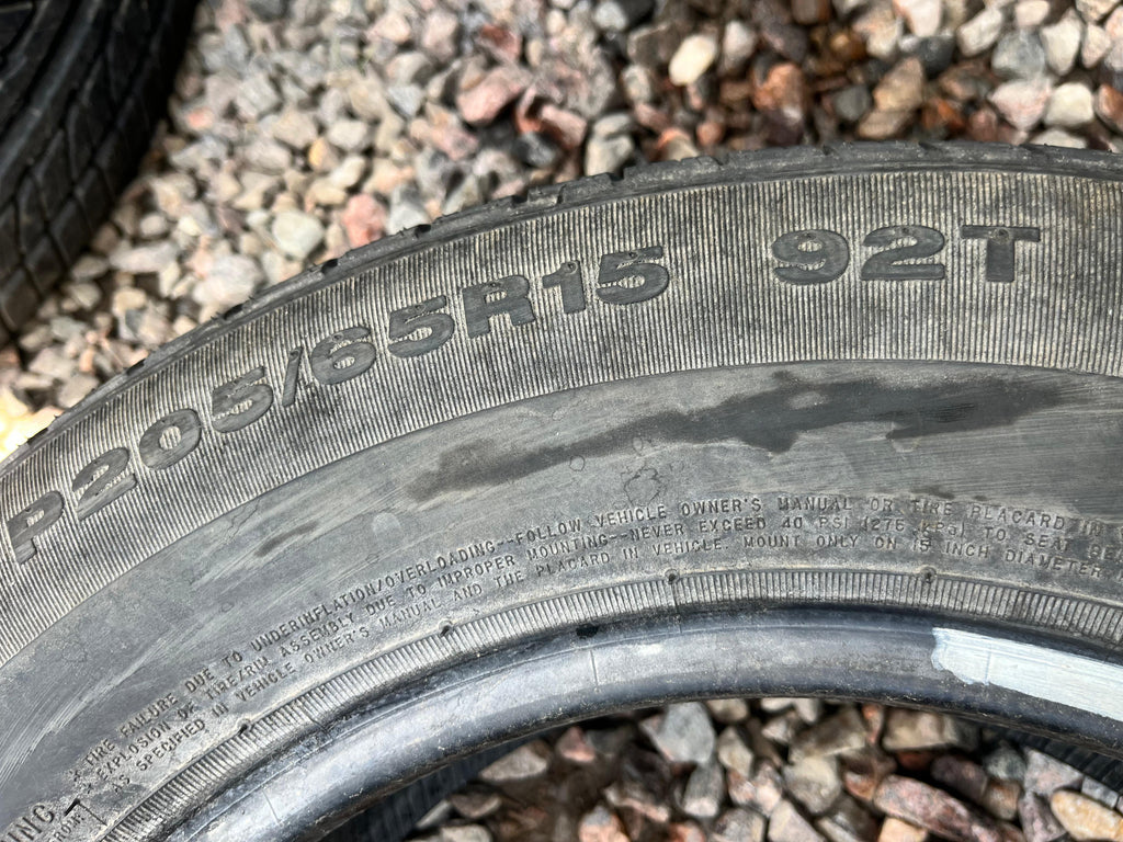 205/65R15 Single (1 Used Tire) Continental Touring Contact AS