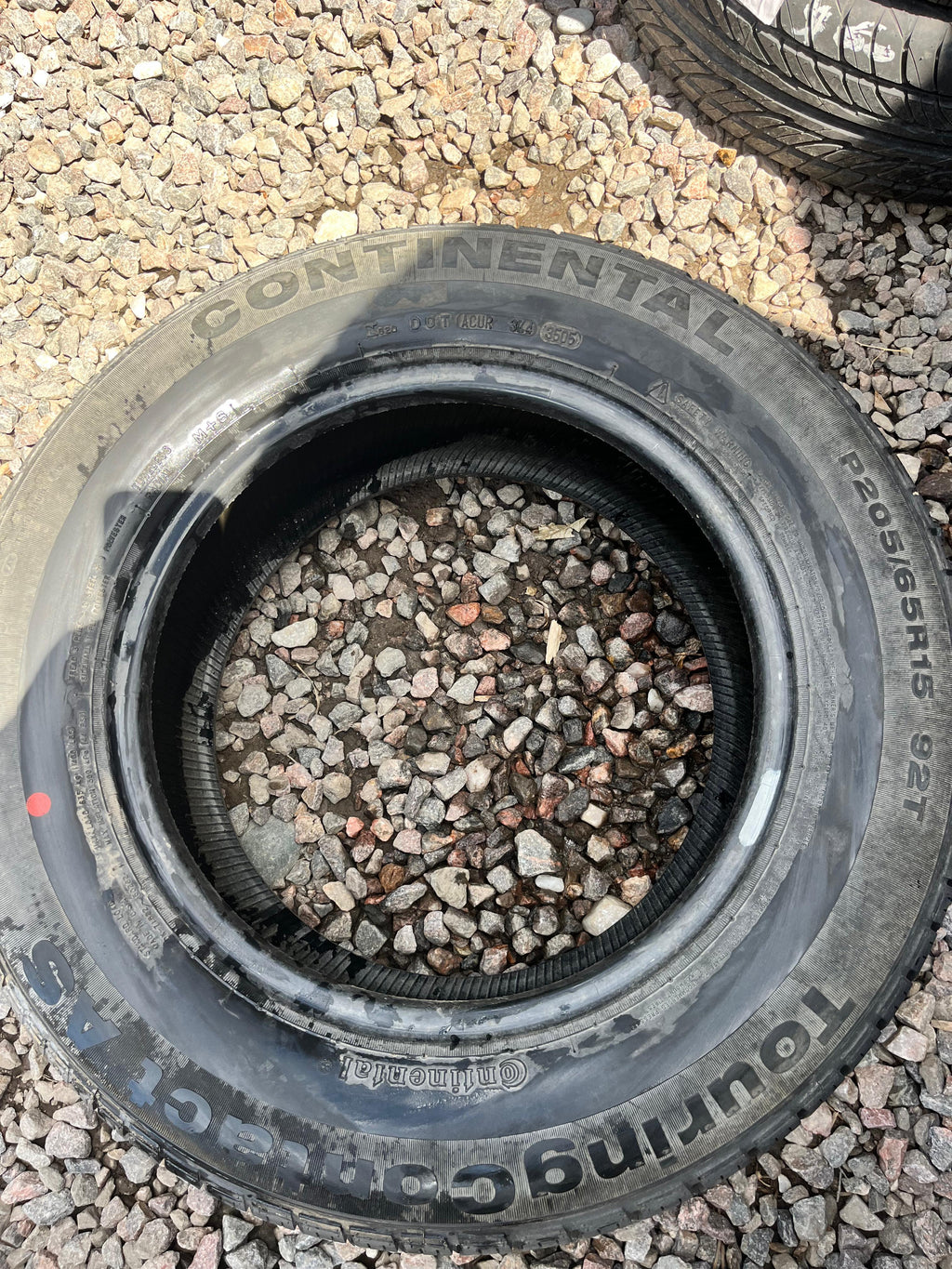 205/65R15 Single (1 Used Tire) Continental Touring Contact AS
