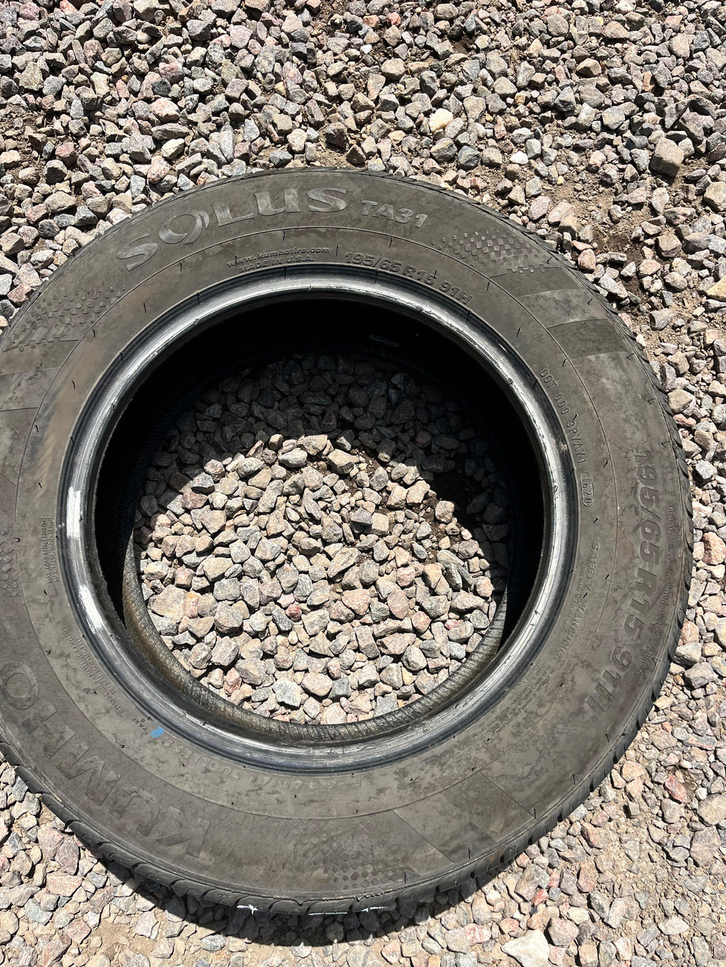 195/65R15 Single (1 Used Tire) Cooper Solus TA31