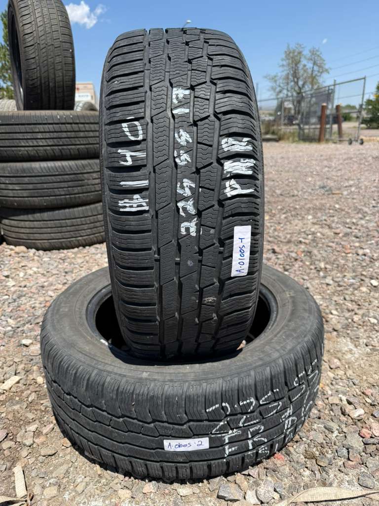 225/55R17 Pair (2 Used Tires)  Nokian Tyres Encompass AW01