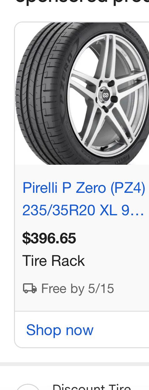 235/35R20 Set (4 Used Tires)  Pirelli   P Zero
