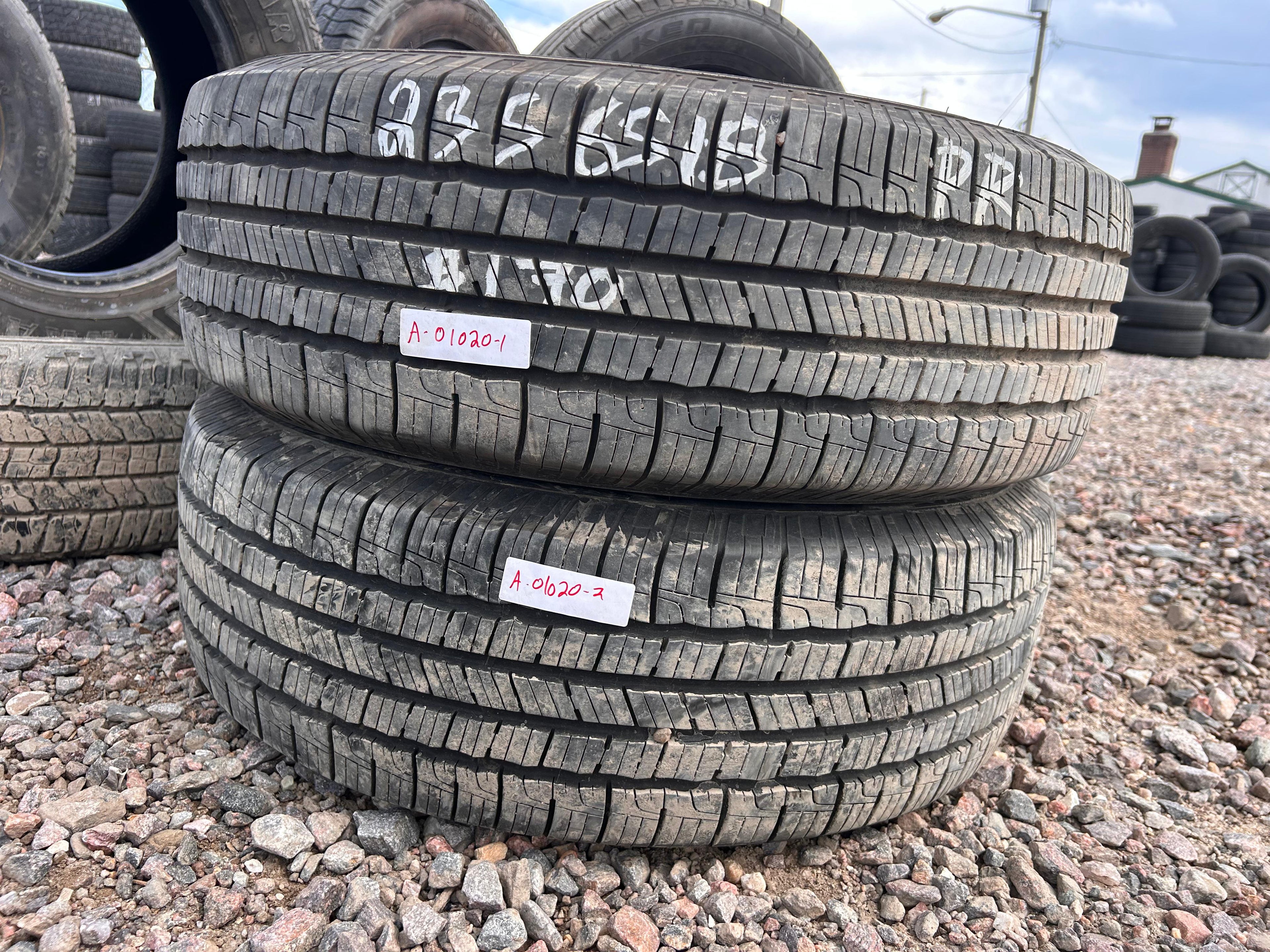 235/65R18 Pair (2 Used Tires)  Goodyear Reliant