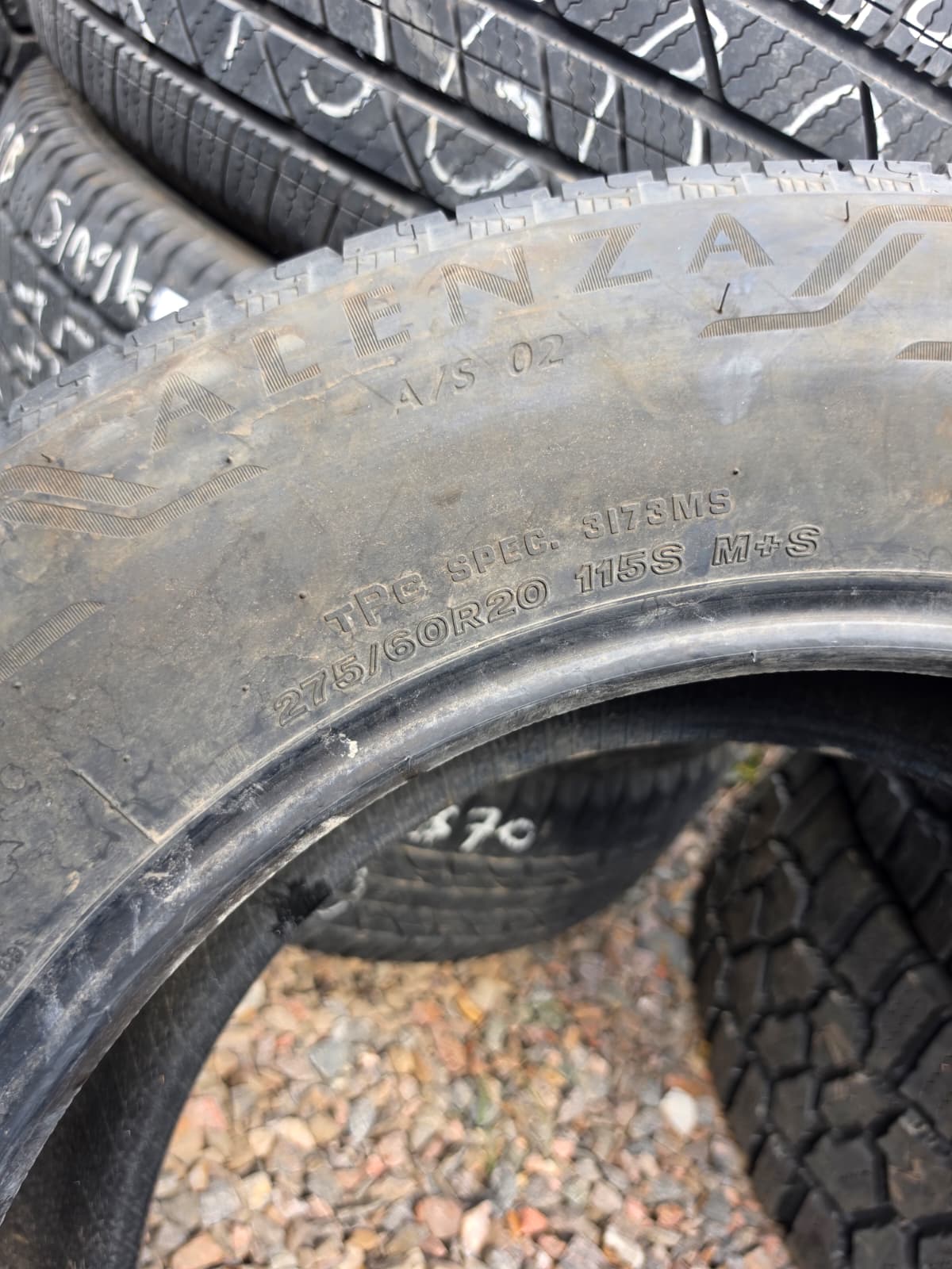 275/60R20 Single (1 Used Tire) Bridgestone Alenza