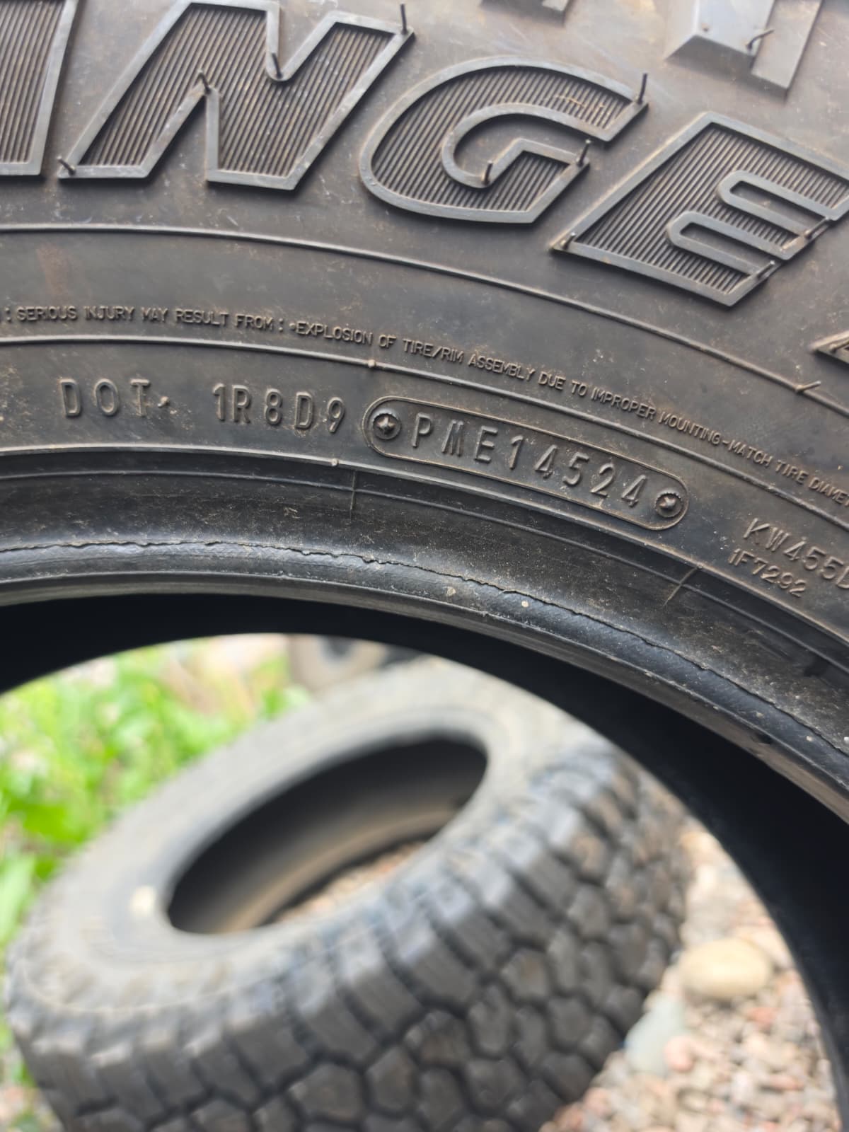 LT295/65R20 Single (1 Used Tire)  Manama Open Range