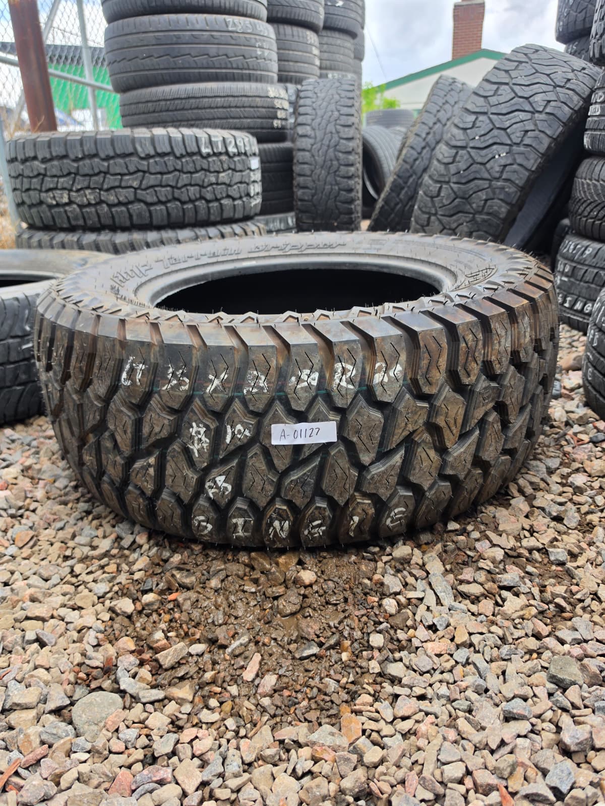 LT35X12.50R20 Single (1 Used Tire) AMP Terrain Gripper
