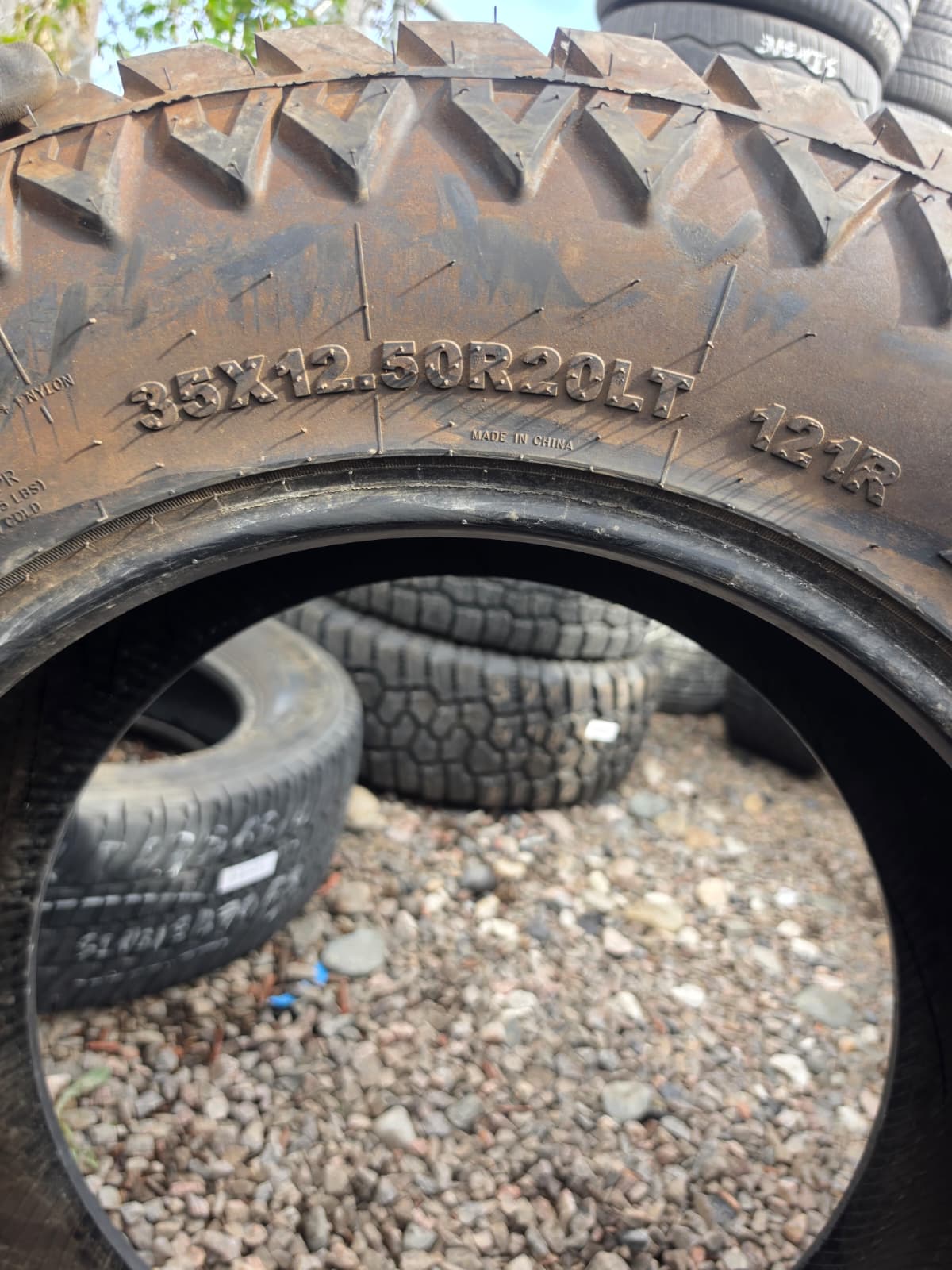 LT35X12.50R20 Single (1 Used Tire) AMP Terrain Gripper