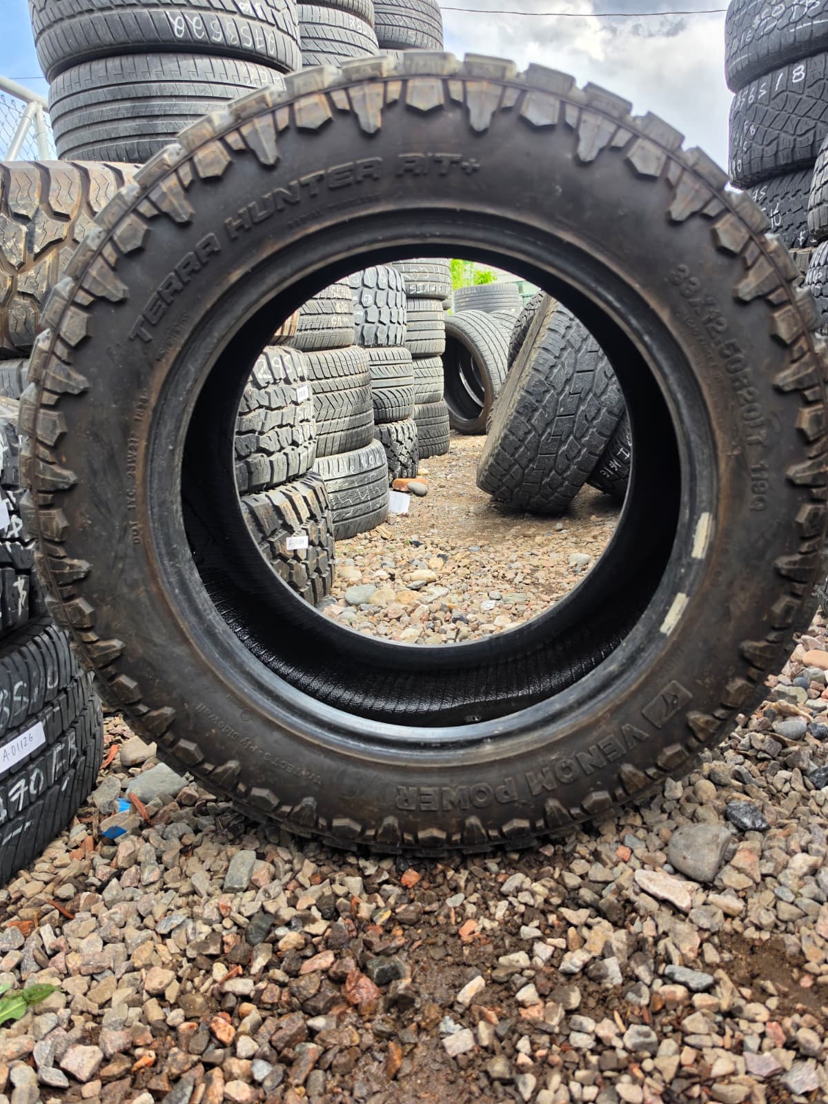 LT33X12.50R20 Single (1 Used Tire) Venom Power Terrain Hunter R/T+