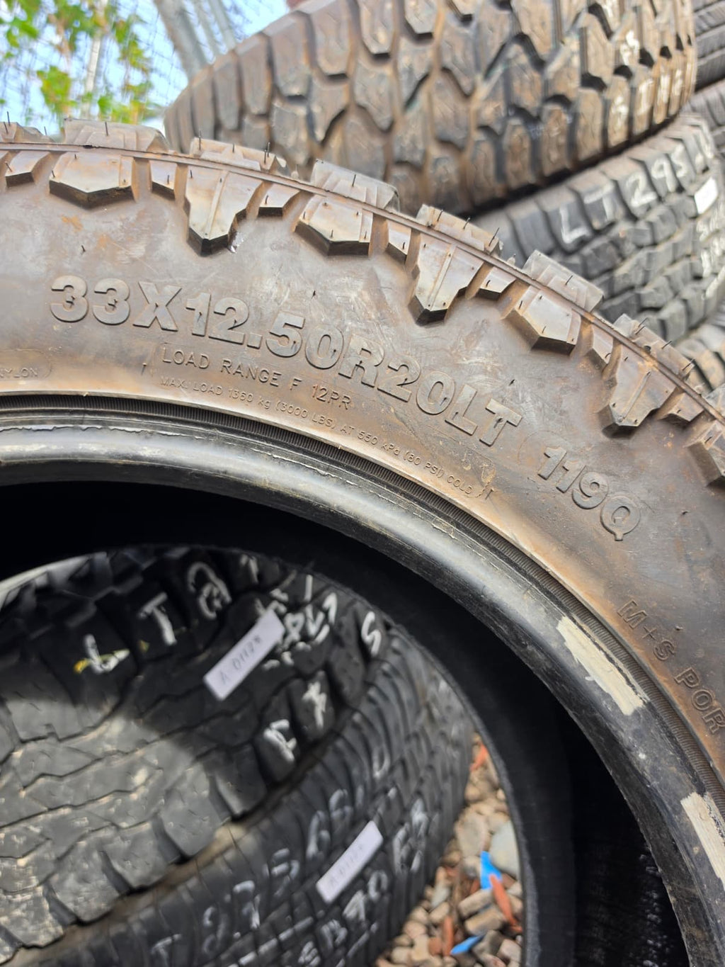 LT33X12.50R20 Single (1 Used Tire) Venom Power Terrain Hunter R/T+