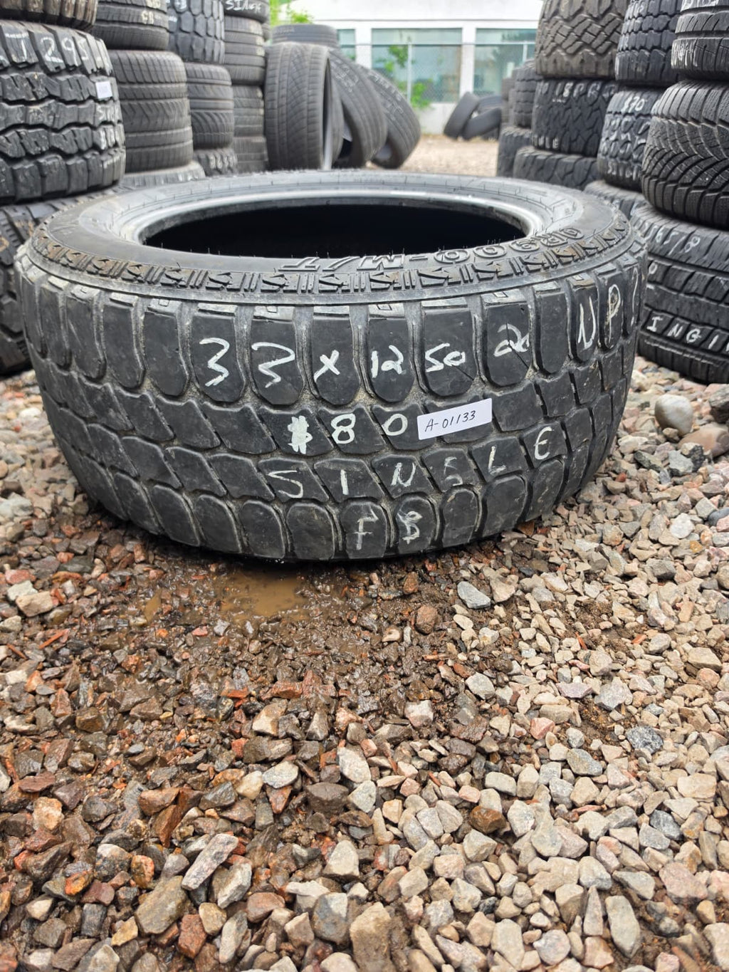 LT33X12.50R20 Single (1 Used Tire) Gladiator QR900