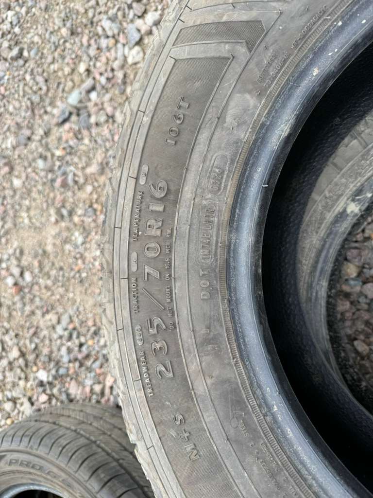 235/70R16 Pair (2 Used Tires) Goodyear Wrangler Workhorse HT