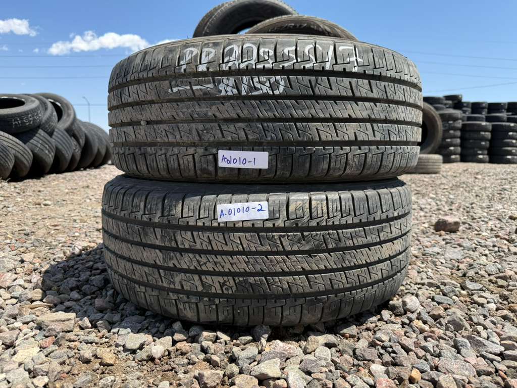 225/55R17 Pair (2 Used Tires)  Goodyear Assurance
