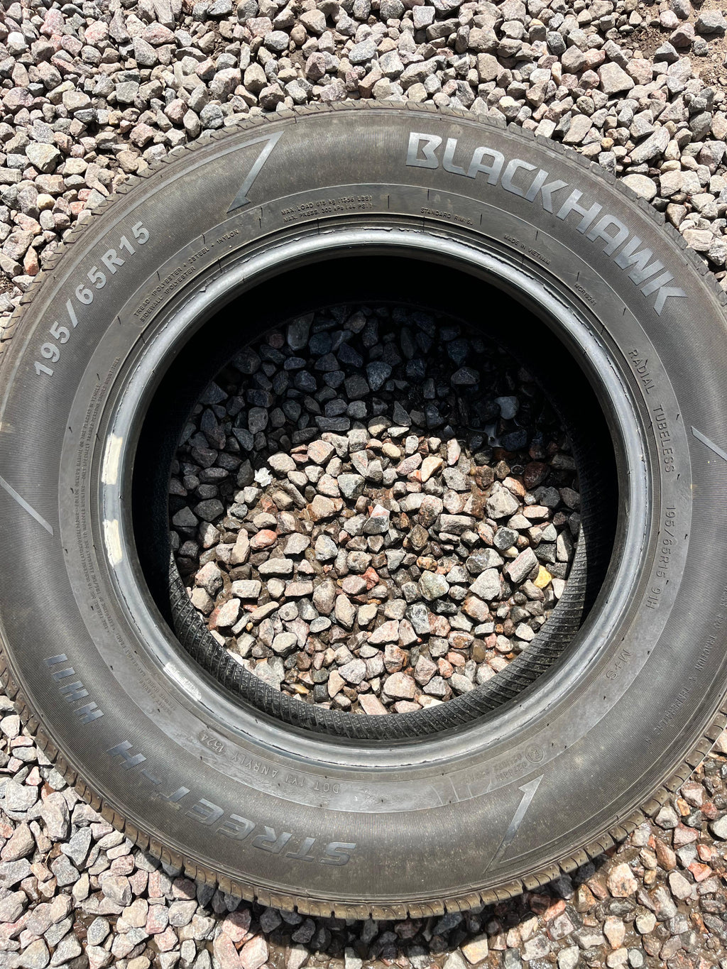 195/65R15 Single (1 Used Tire)  Black Hawk   Street -H (HH11)