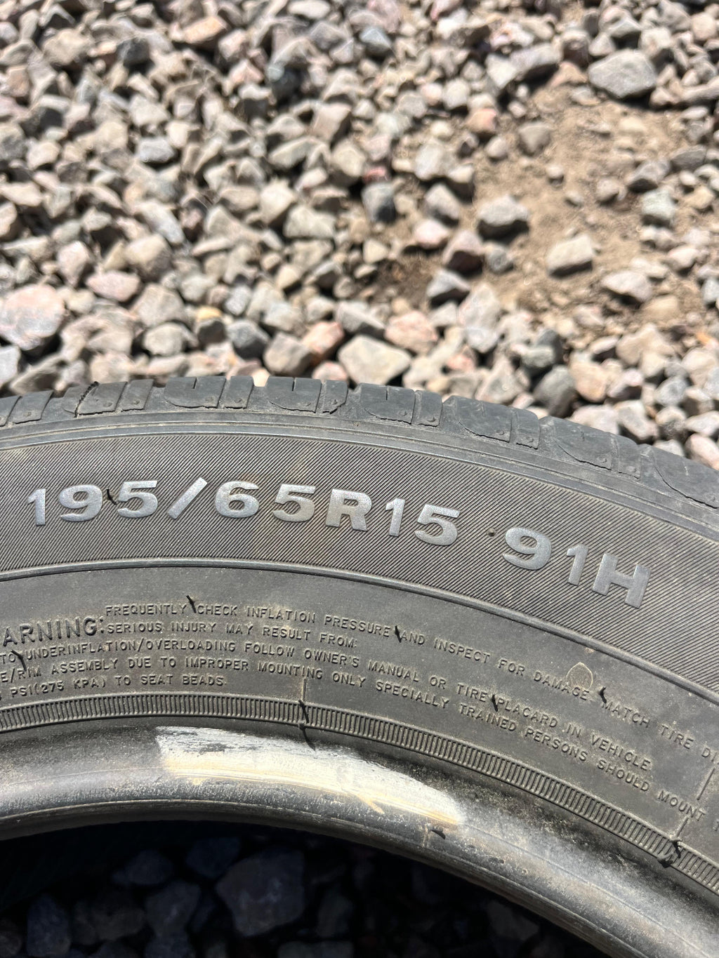195/65R15 Single (1 Used Tire) Caldera Tires Confidence