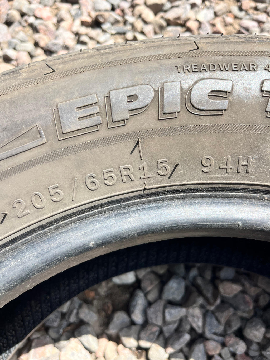 205/65R15  Single (1 Used Tire) Radial Epic Tour