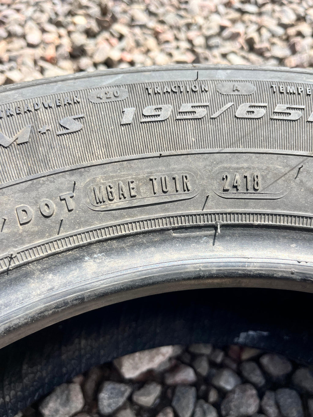 195/65R15 Single (3 Used Tires) Douglas Touring All Season