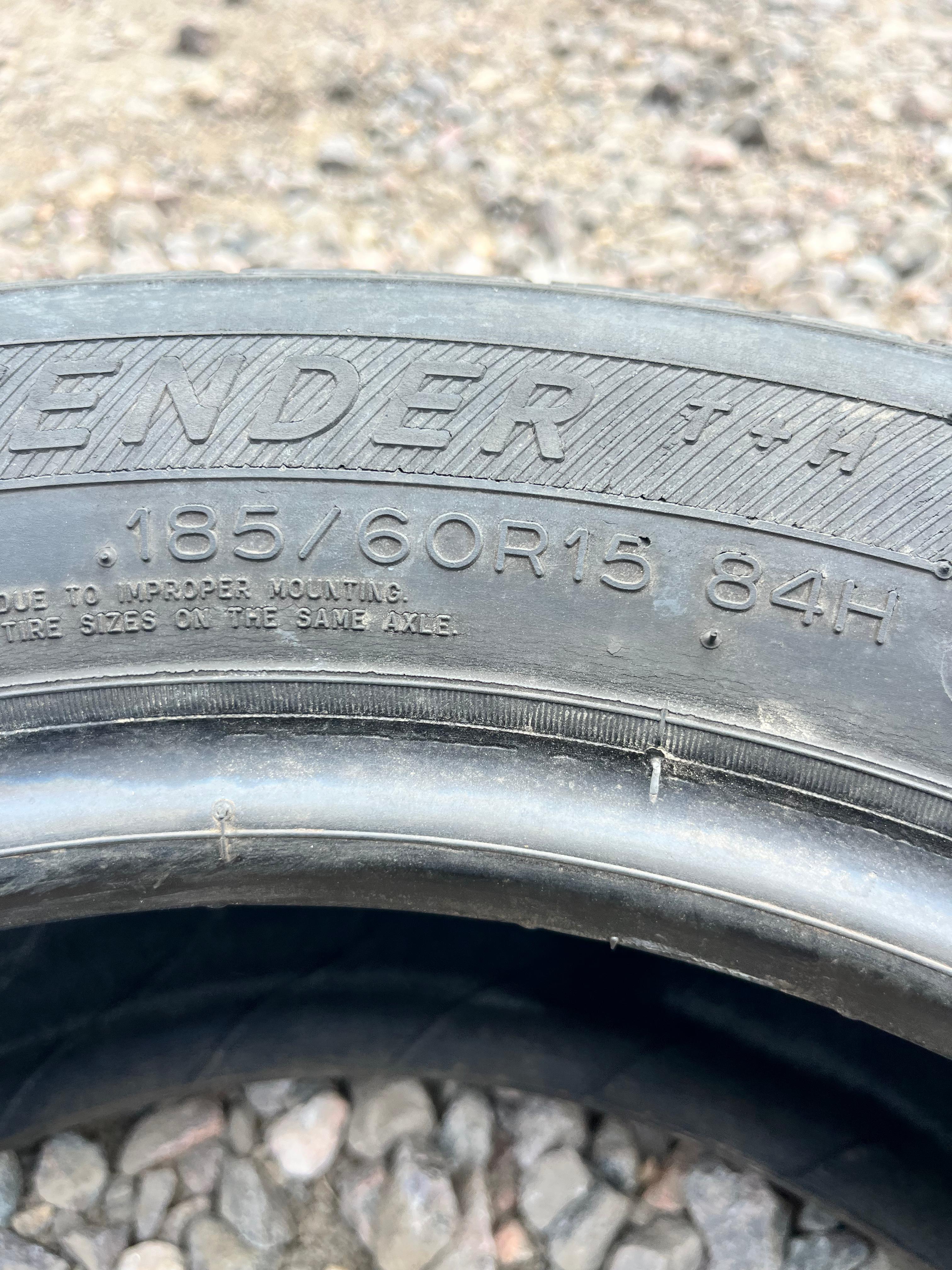 185/60R15 Single (1 Used Tire) Michelin Defender