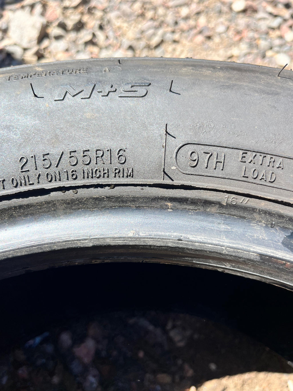 215/55R16 Single (1 Used Tire) Mastercraft Stratus AS