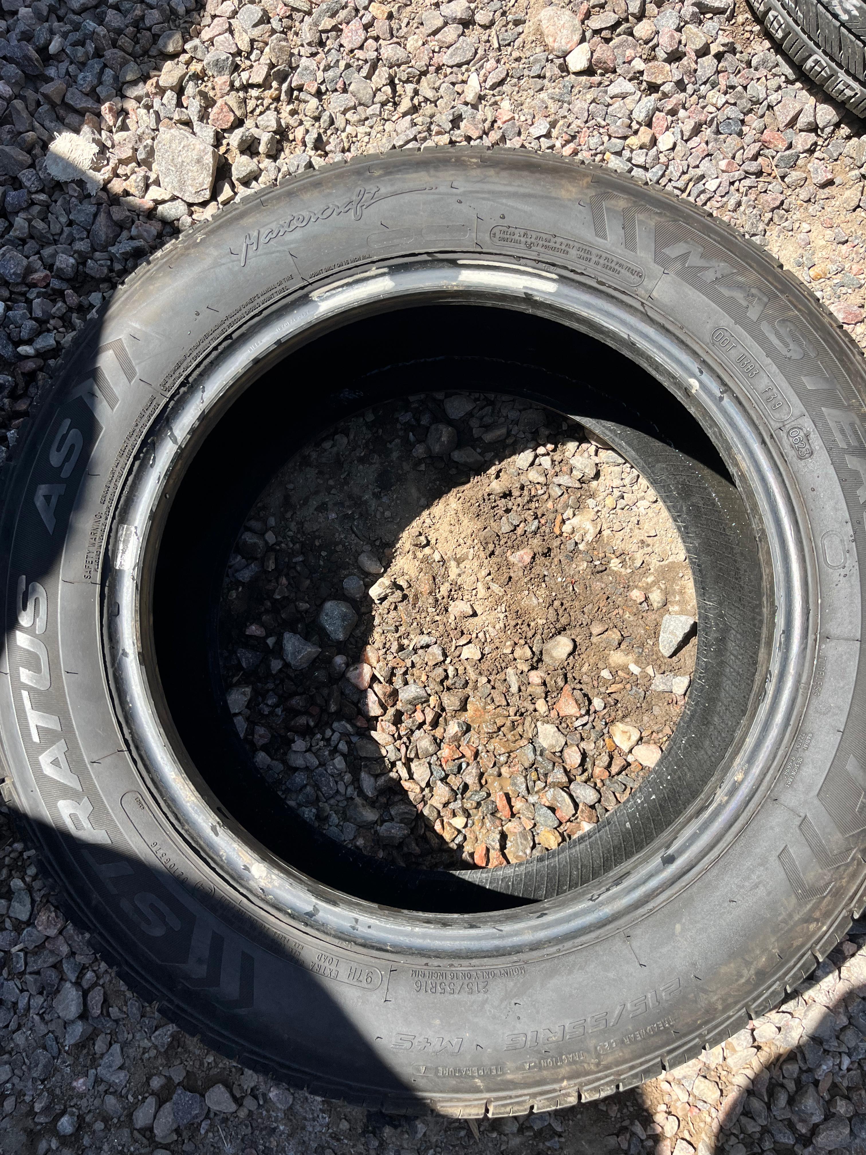 215/55R16 Single (1 Used Tire) Mastercraft Stratus AS