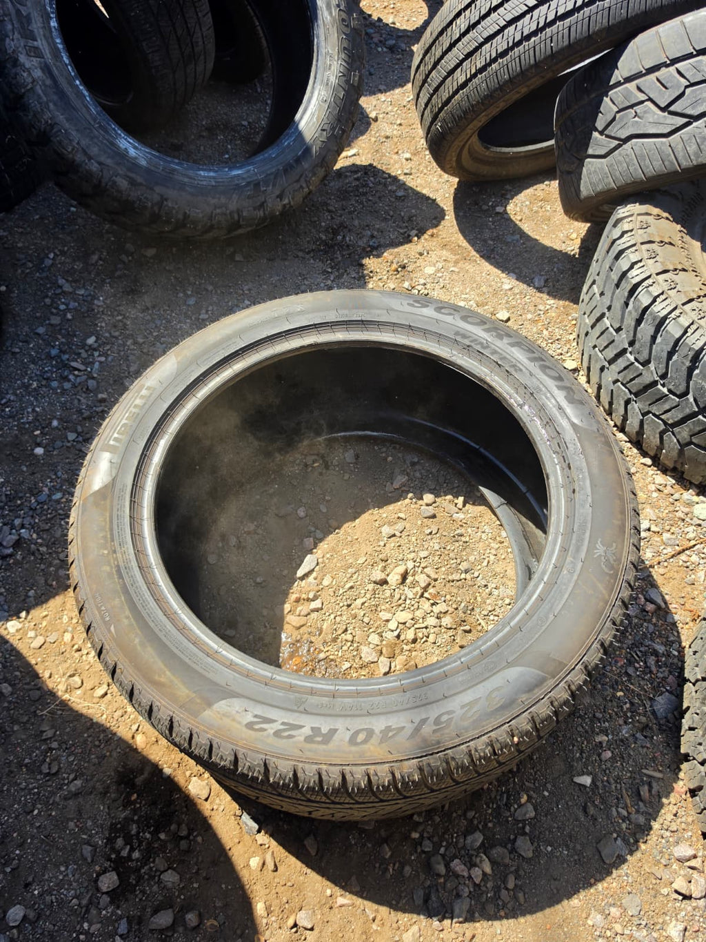325/40R22 Single (1 Used Tire) Pirelli Scorpion Winter