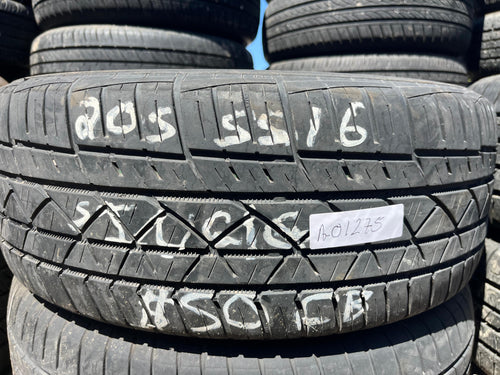 205/55R16 Single (1 Used Tire) Continental SureContact RX