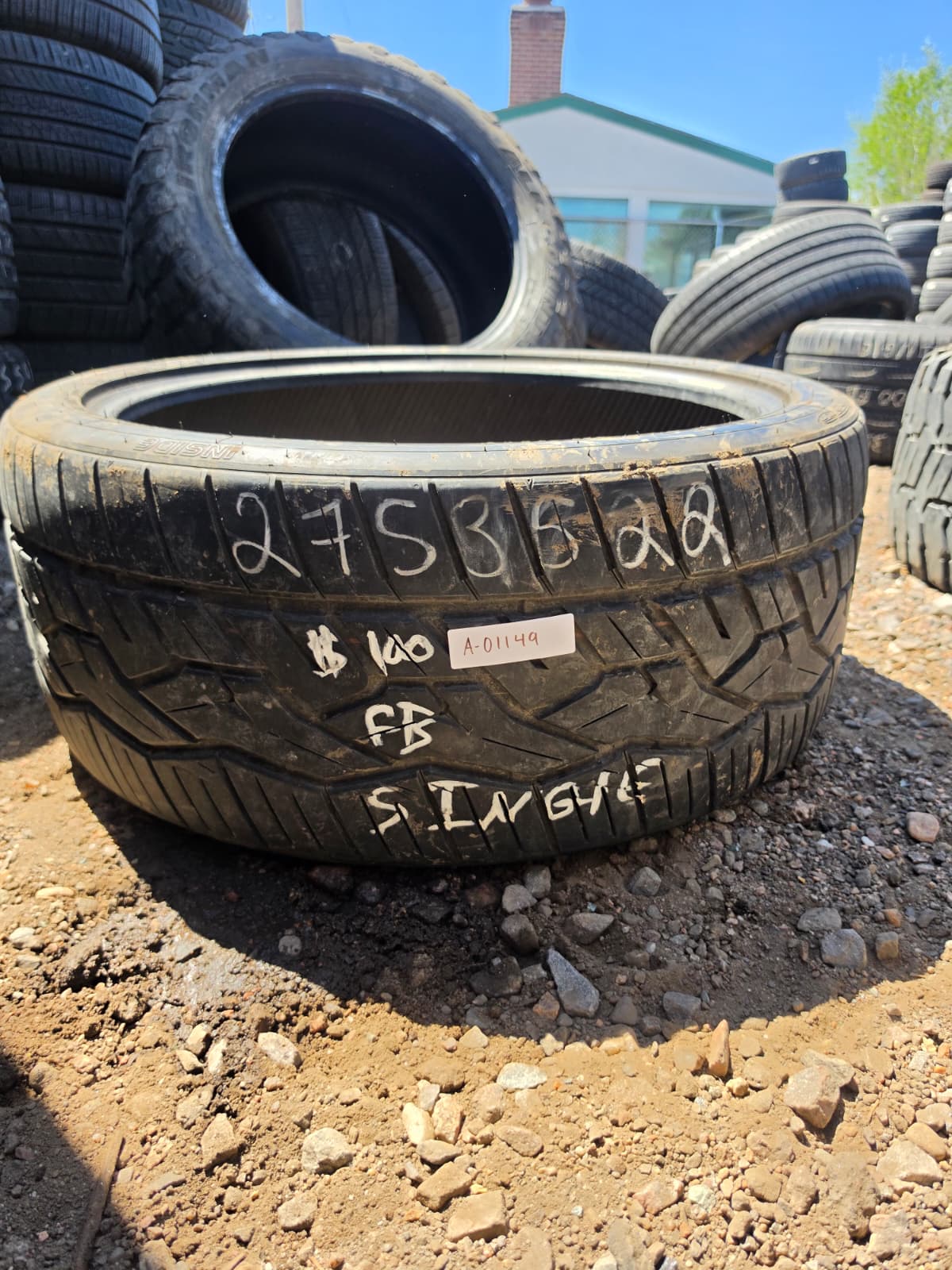 275/35R22 Single (1 Used Tire) Nitto NT420