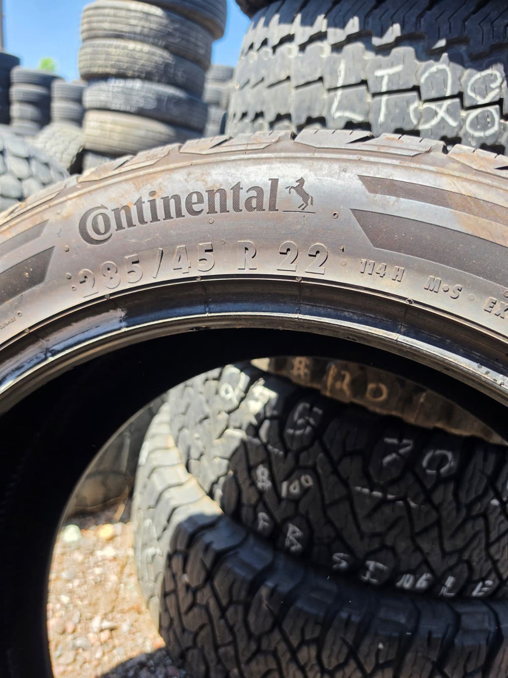 285/45R22 Single (1 Used Tire) Continental Terrain Contact