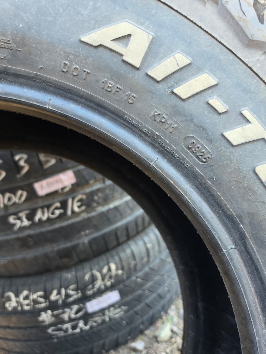 LT275/70R18 Single (1 Used Tire) BF Goodrich K03
