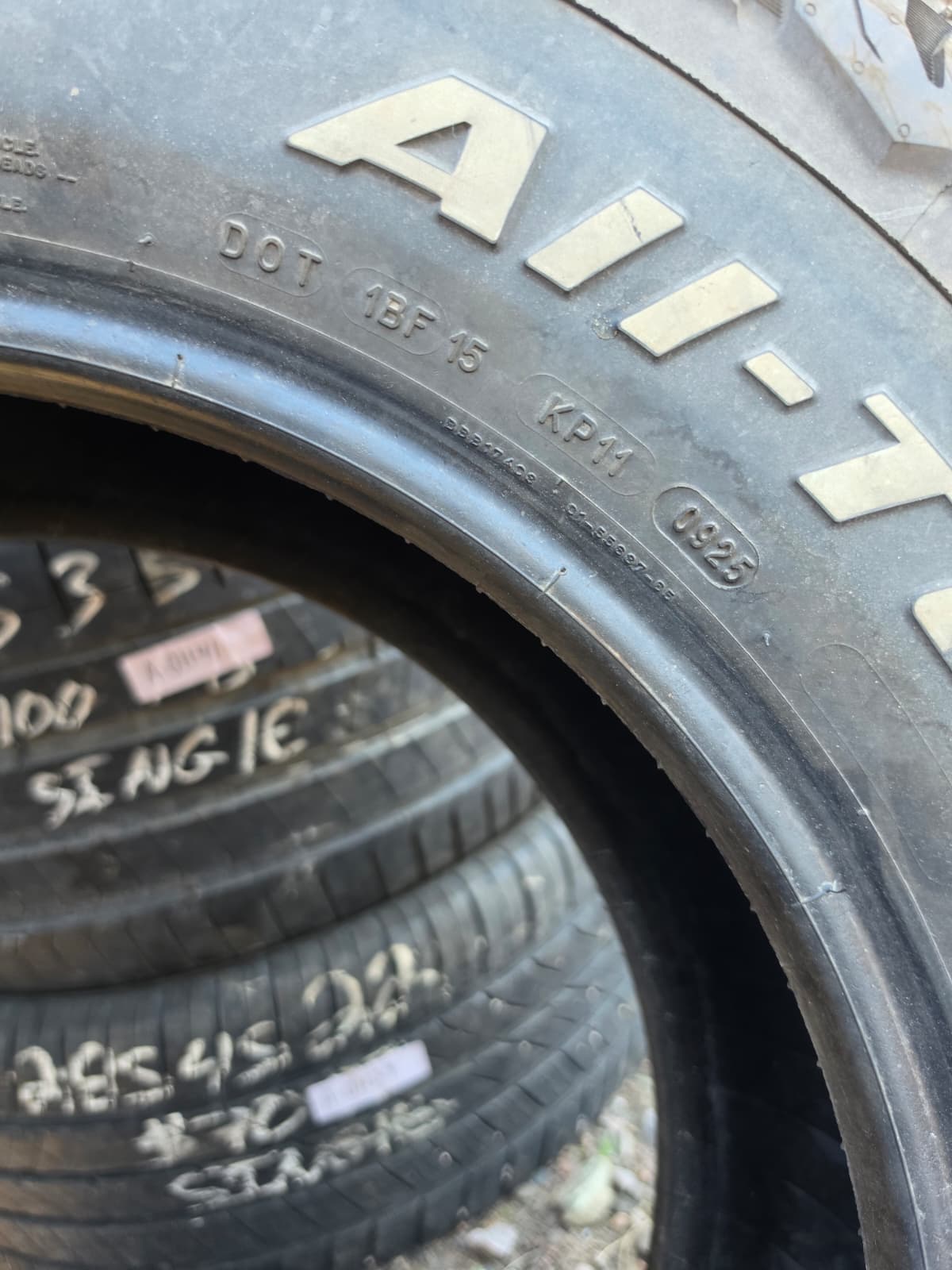 LT275/70R18 Single (1 Used Tire) BF Goodrich K03
