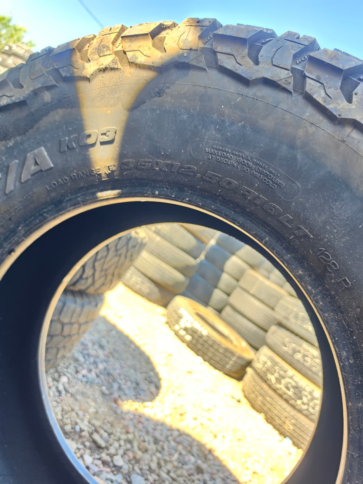 LT35X12.50R18 Single (1 Used Tire) BF Goodrich K03