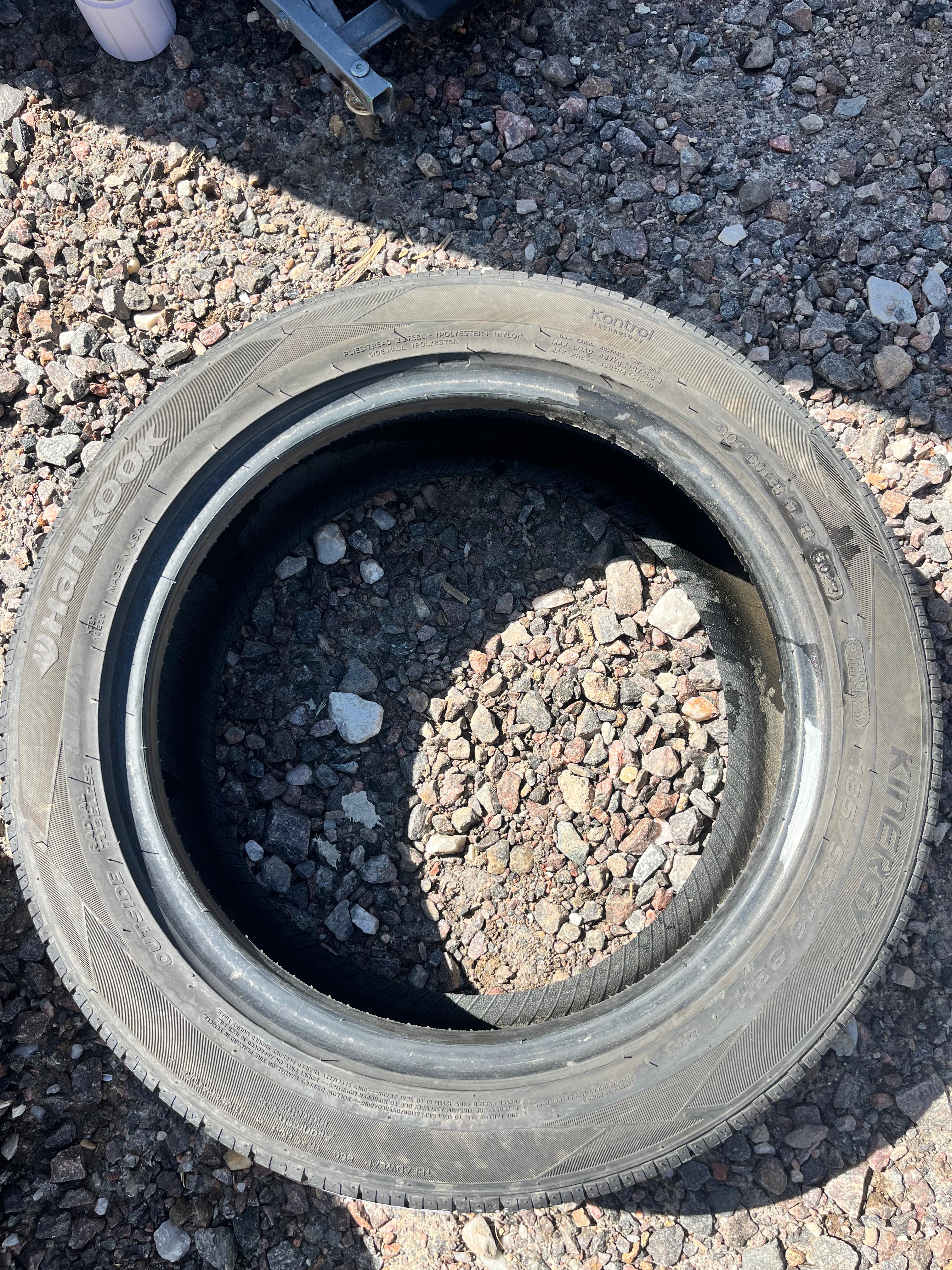 185/55R16 Single (1 Used Tire) Hankook Kinergy PT