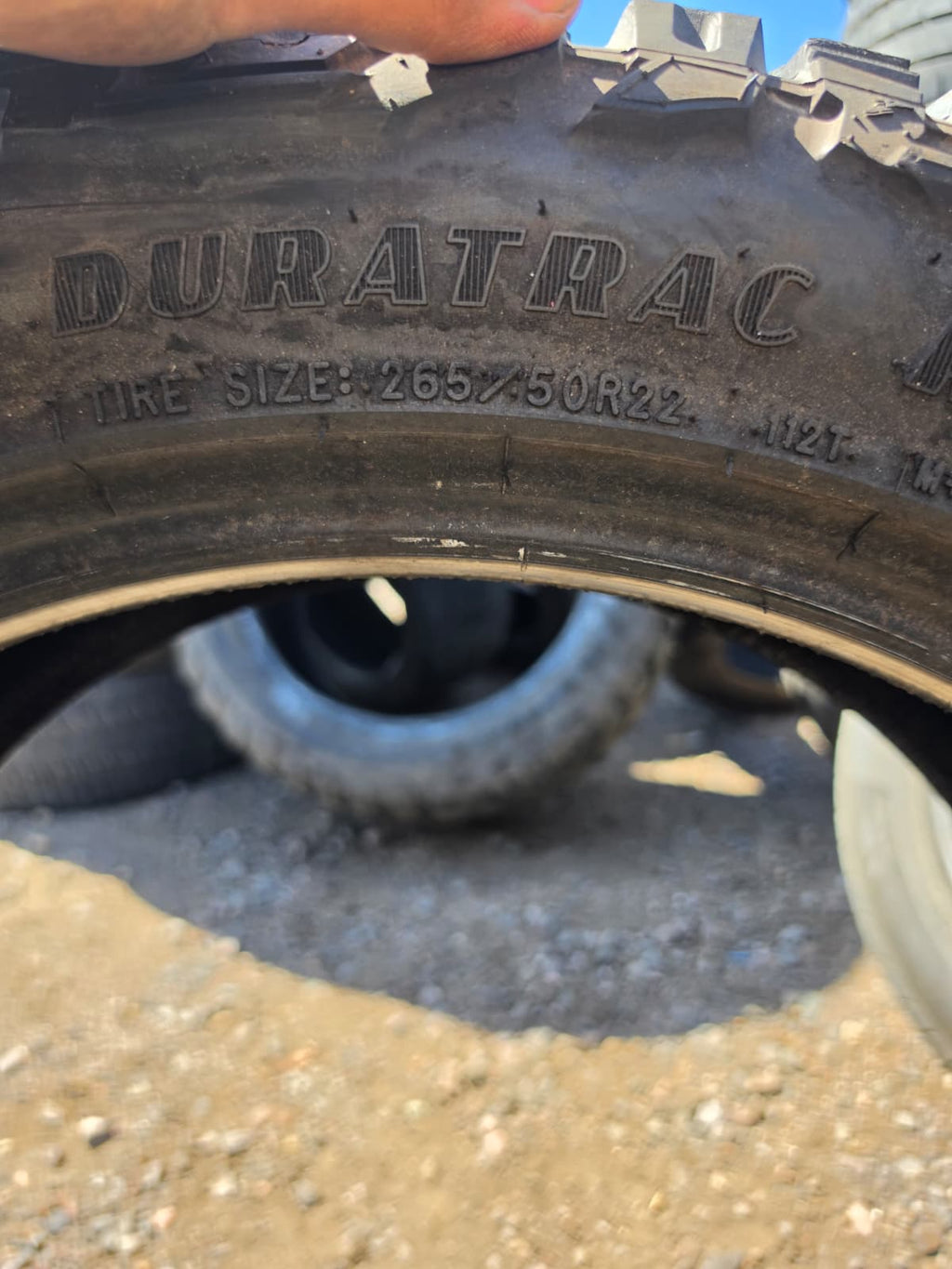 265/50R22 Single (1 Used Tire) Goodyear Wrangler DuraTrac RT