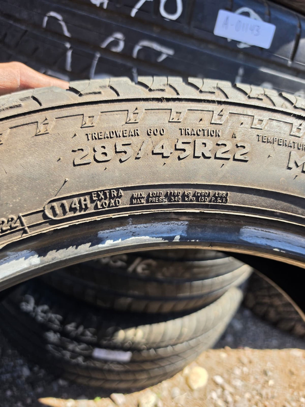 285/45R22 Single (1 Used Tire) Dean Tires Back Country