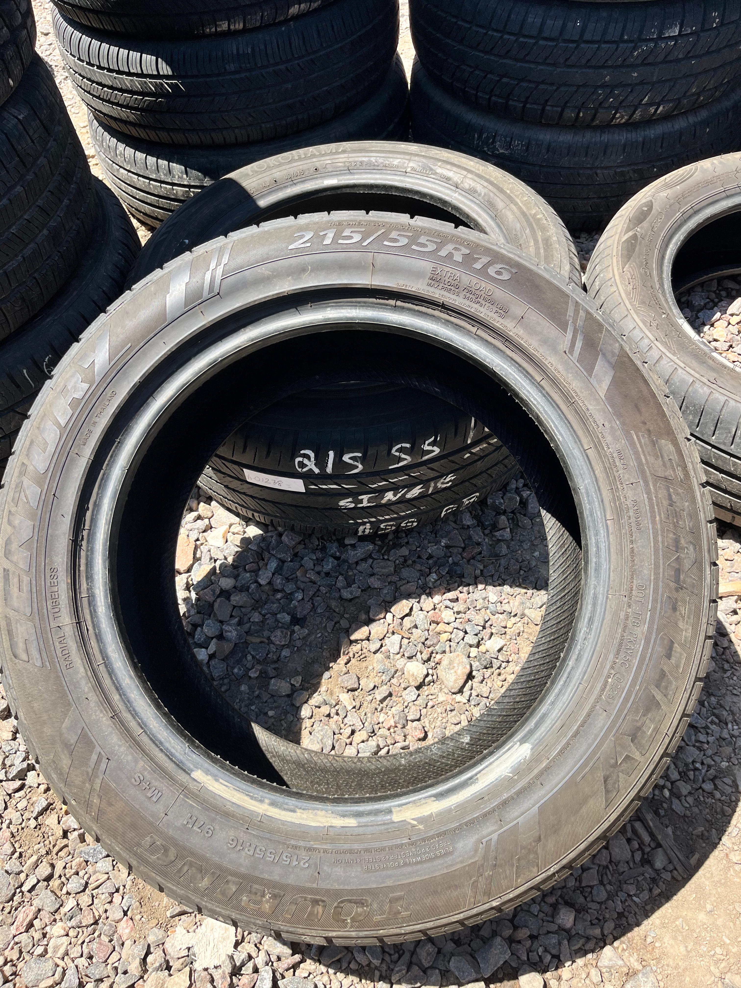 215/55ZR16 Single (1 Used Tire) Sentury Touring