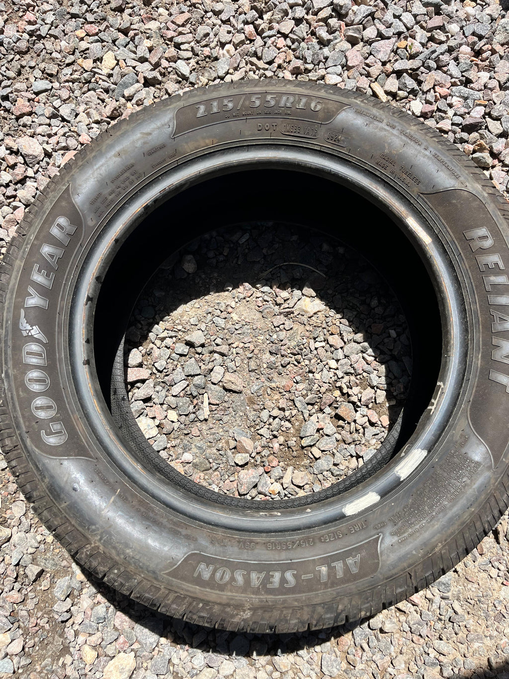 215/55ZR16 Single (1 Used Tire) Goodyear Reliant