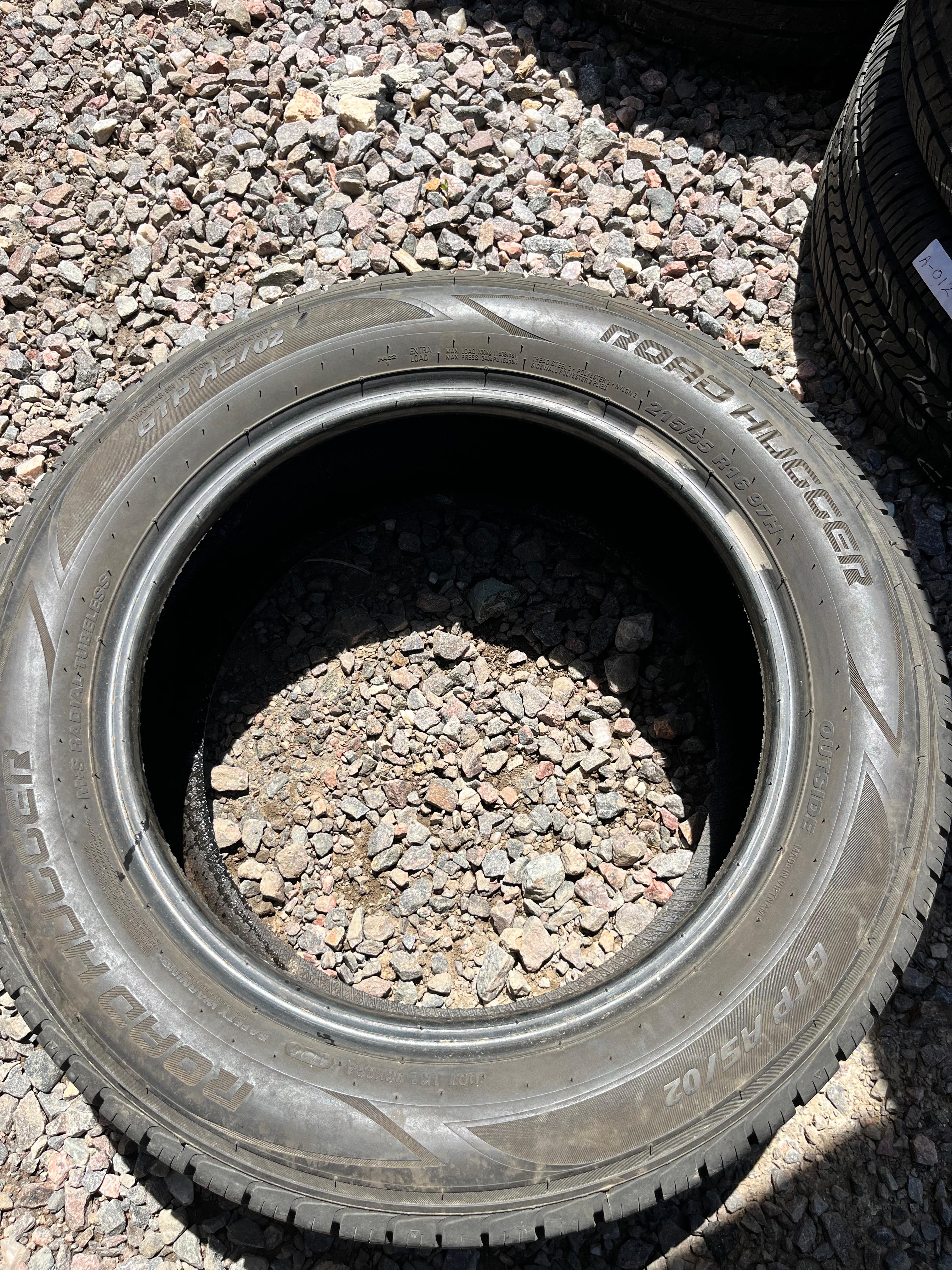 215/55ZR16 Single (1 Used Tire)Road Hugger GTP 02