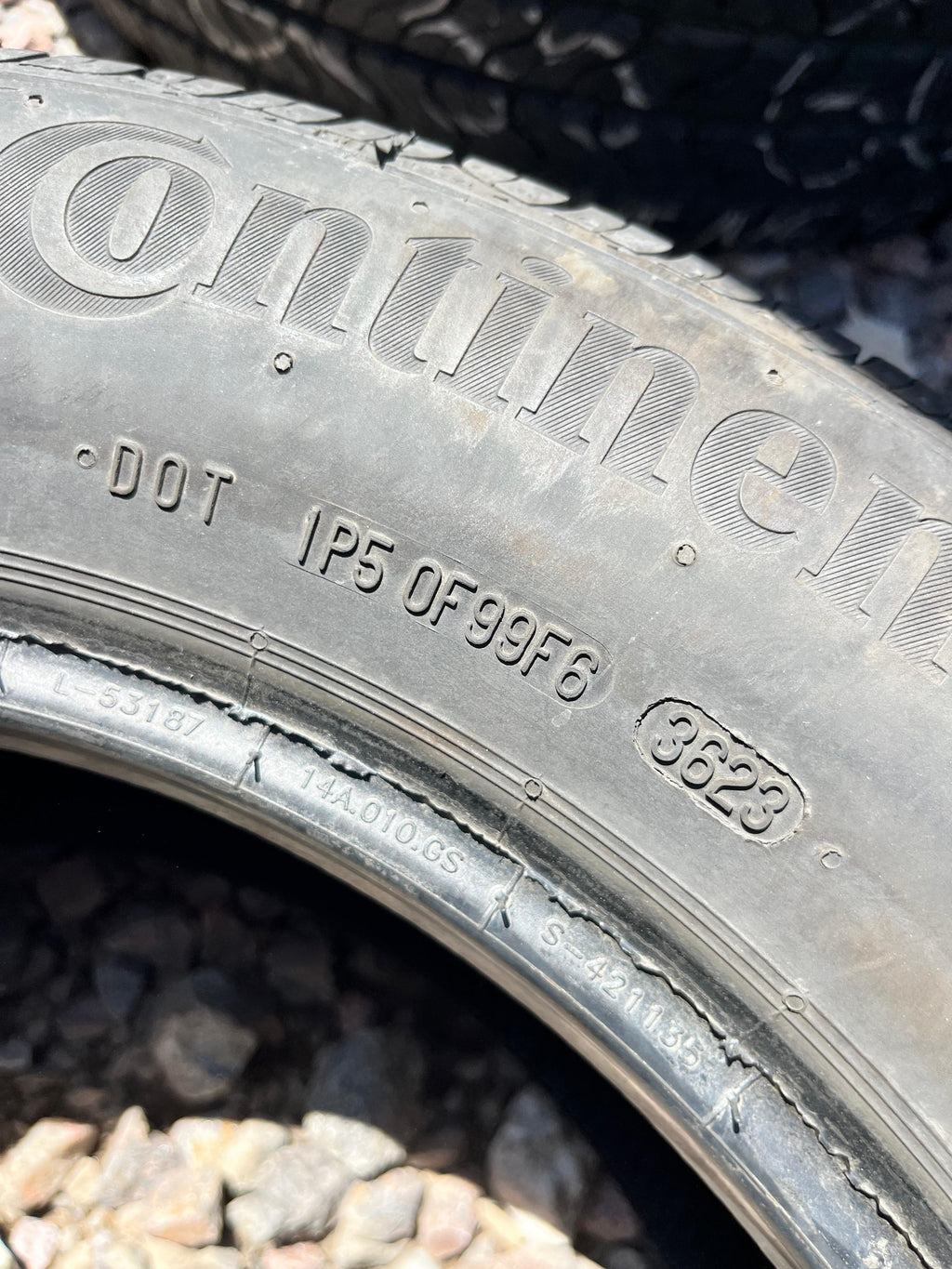 215/55R16 Single (1 Used Tire) Continental Control Contact