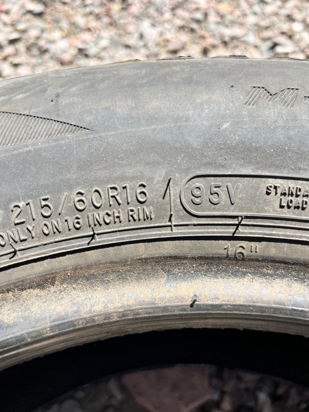 215/60R16 Single (1 Used Tire) Arizonian Silver Edition