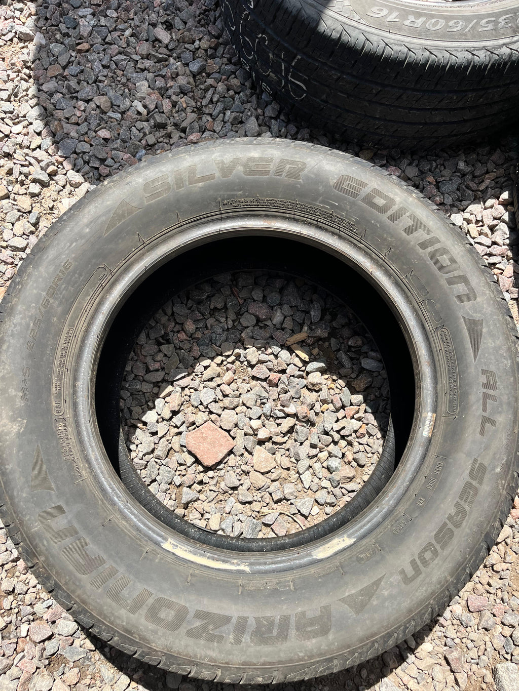 225/60R16 Single (1 Used Tire) Arizonian Silver Edition
