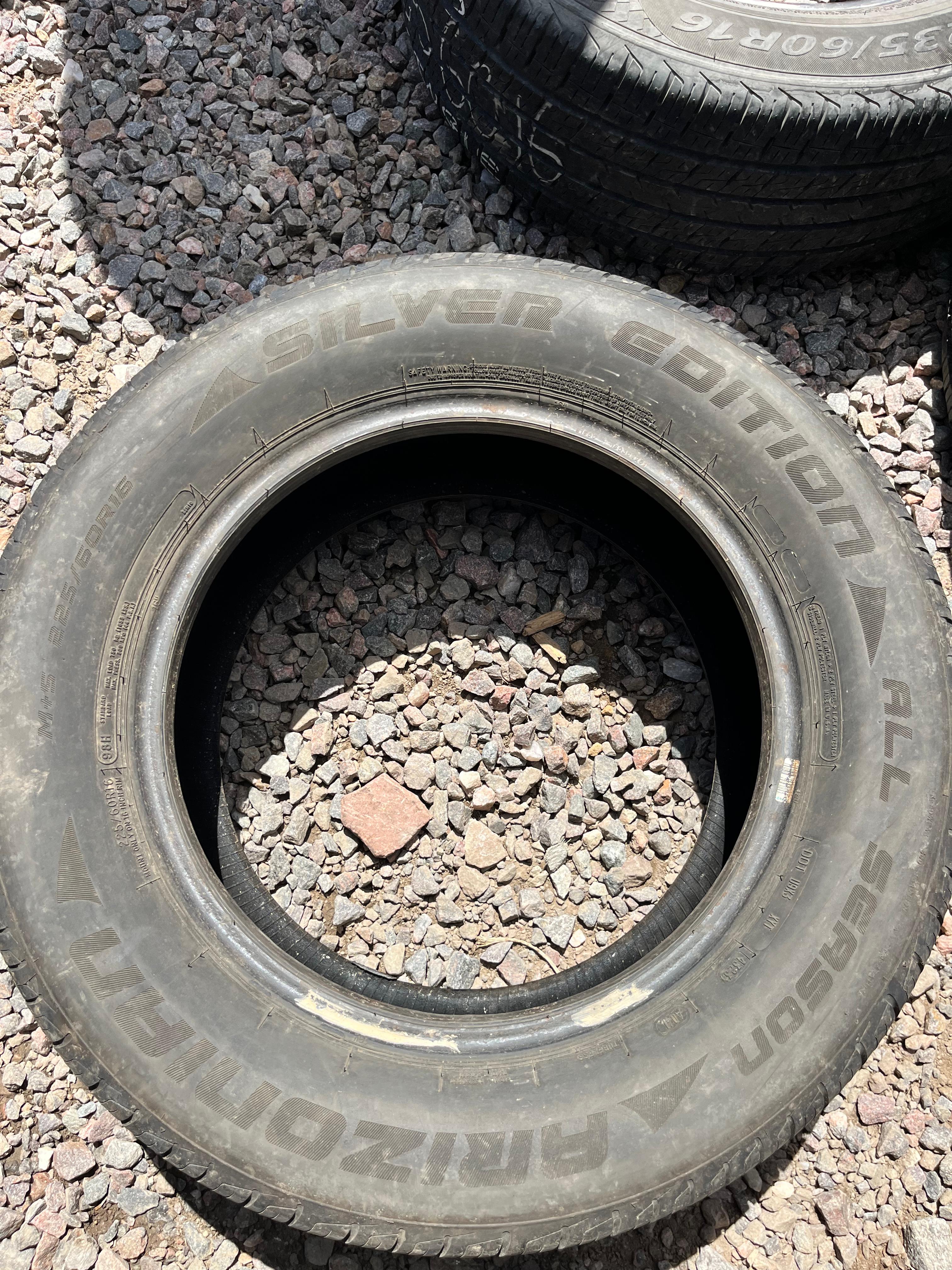 225/60R16 Single (1 Used Tire) Arizonian Silver Edition