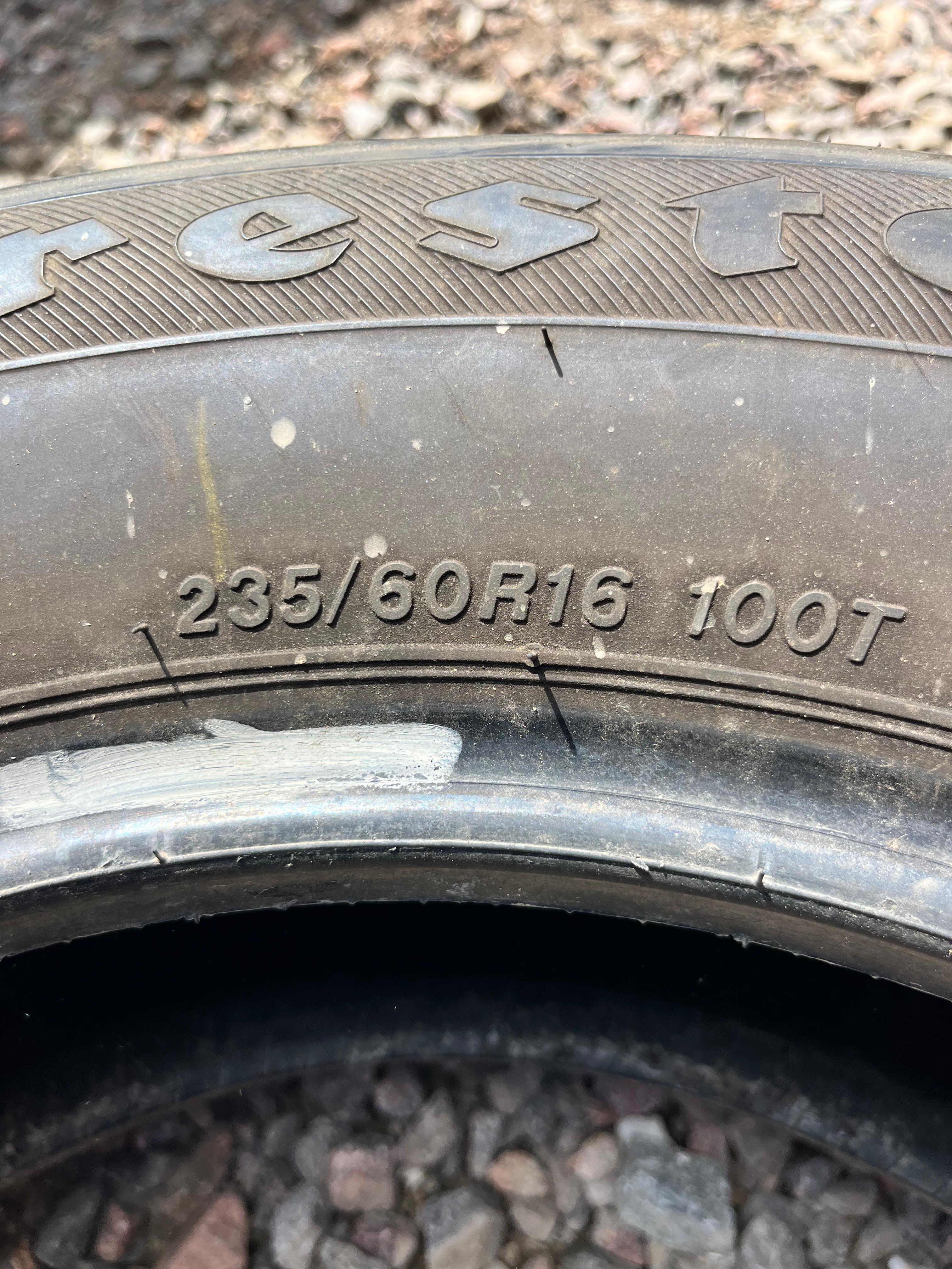 235/60R16 Single (1 Used Tire) Firestone All Season