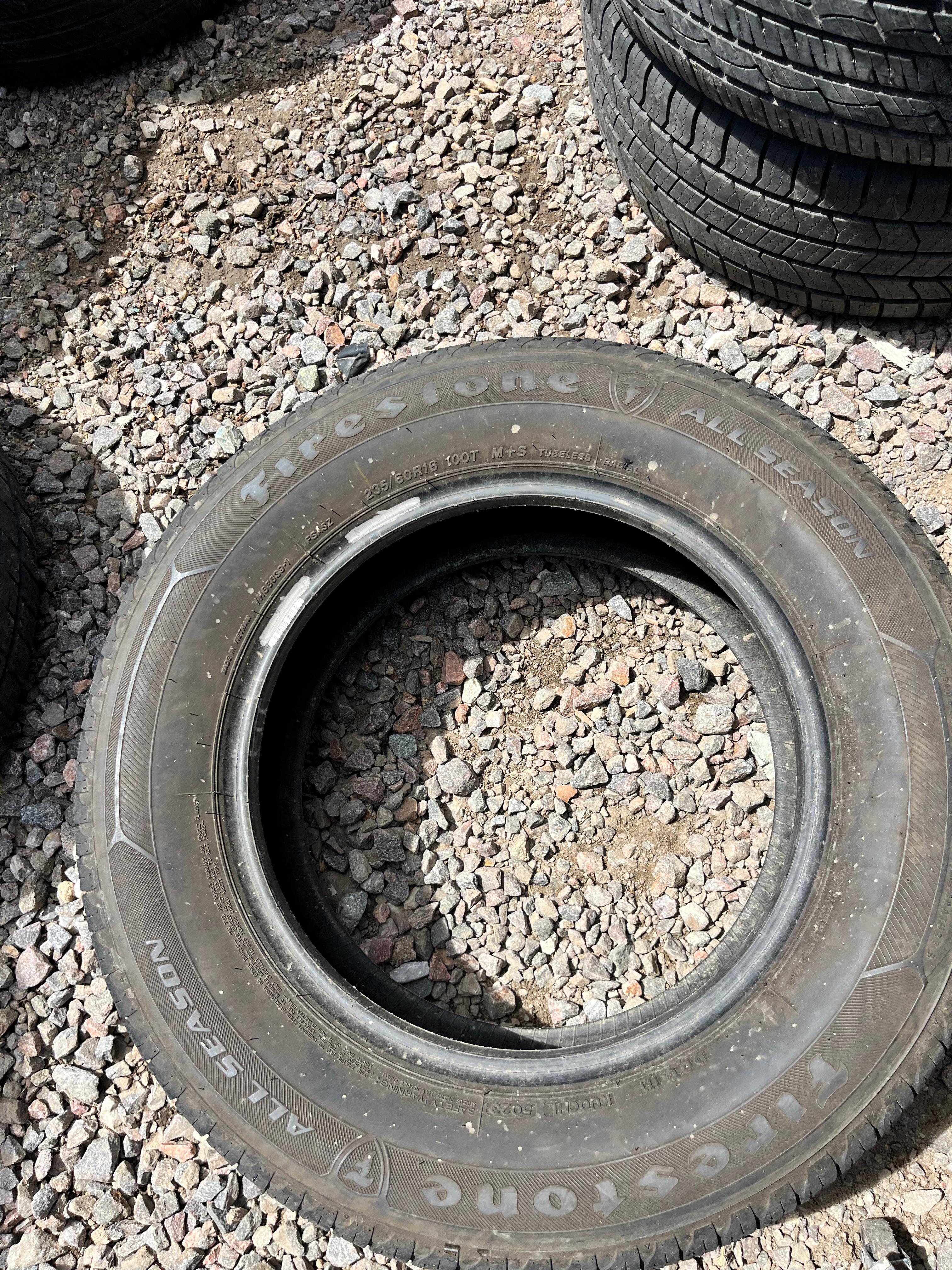 235/60R16 Single (1 Used Tire) Firestone All Season