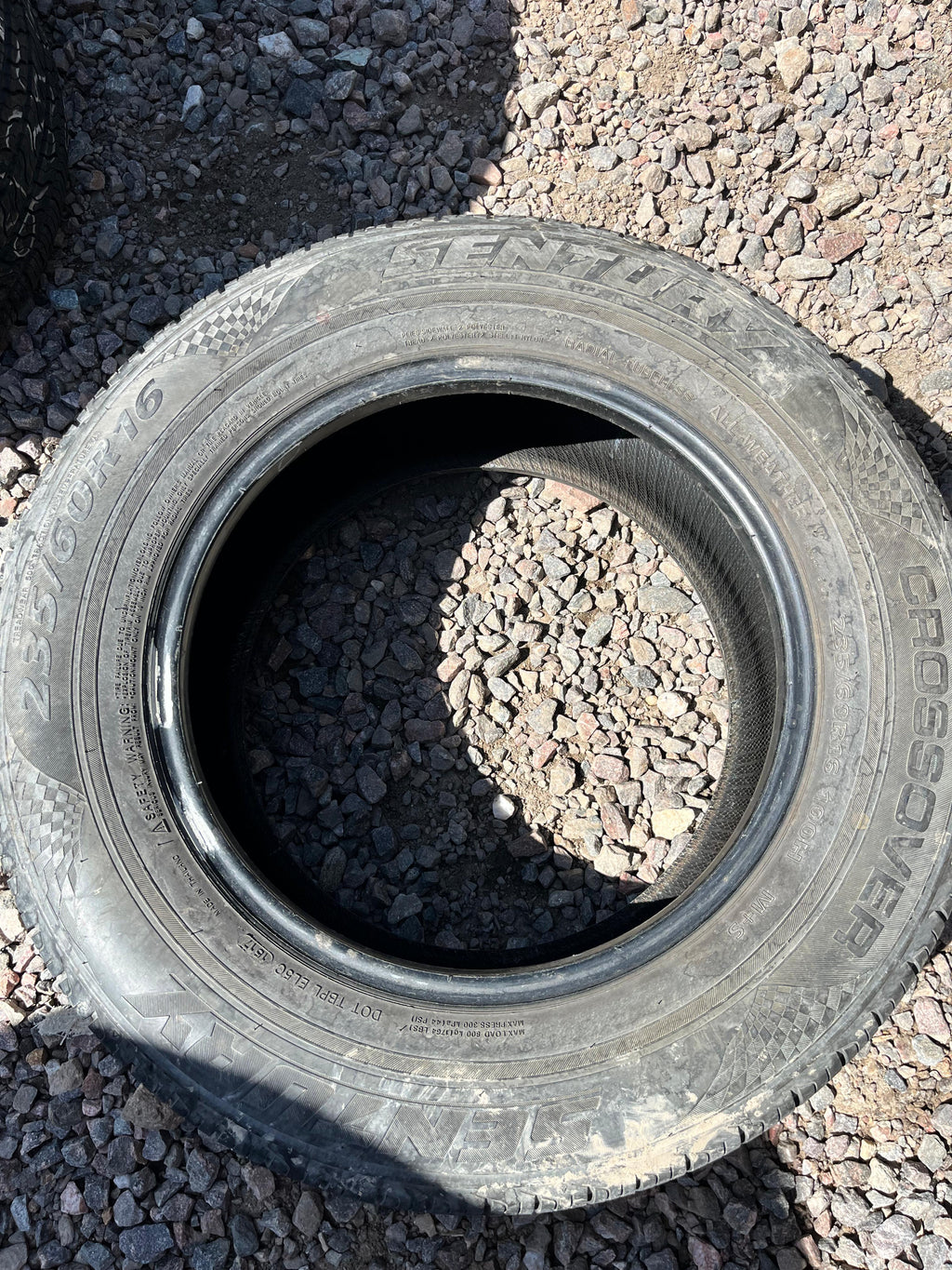 235/60R16 Single (1 Used Tire) Sentury Crossover