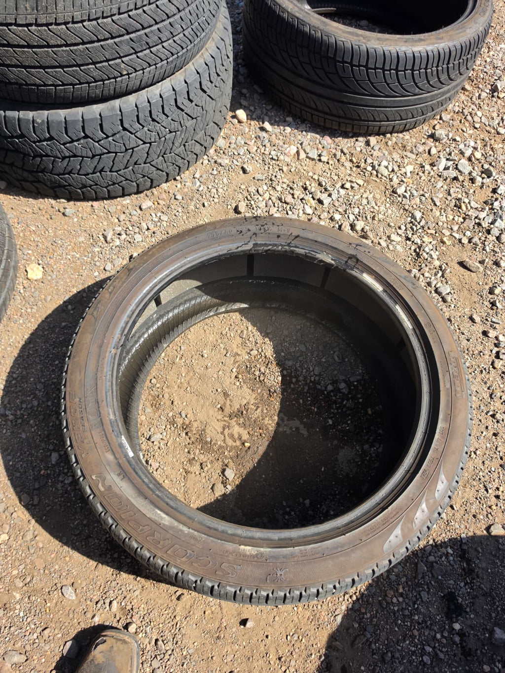 275/45R22 Single (1 Used Tire) Pirelli Scorpion Verde