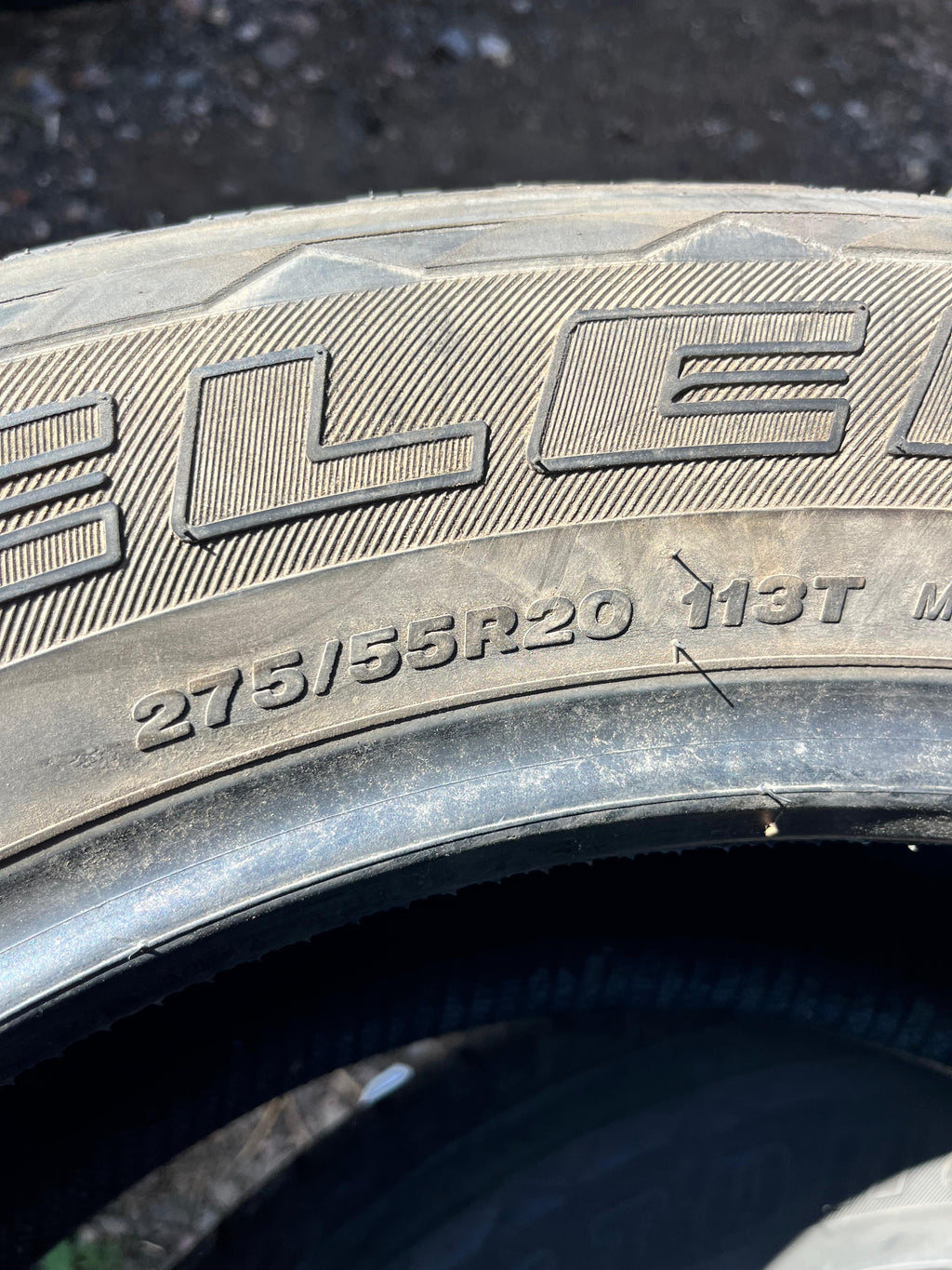 275/55R20 (3 Used Tires) Bridgestone Dueler Alenza