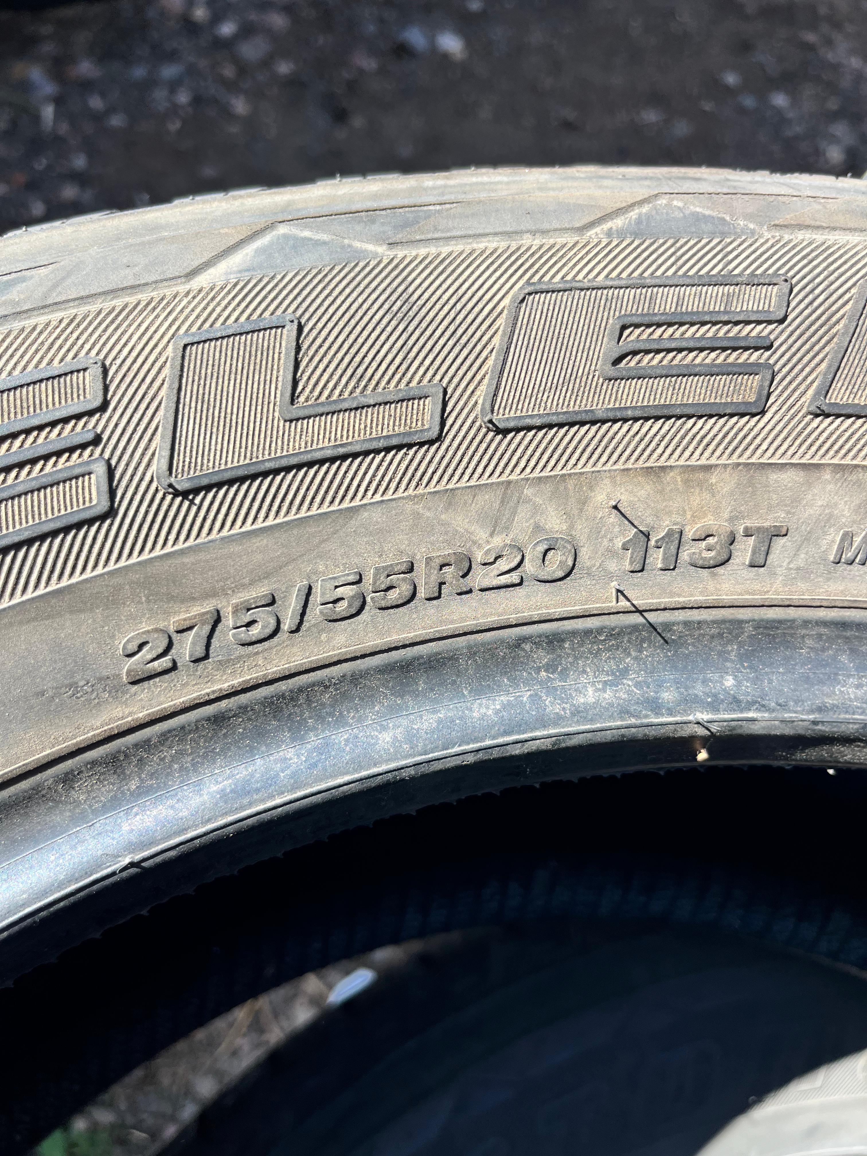 275/55R20 (3 Used Tires) Bridgestone Dueler Alenza