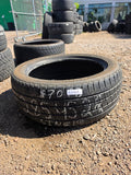 285/45R22 Single (1 Used Tire) Bridgestone Dueler H/L Alenza