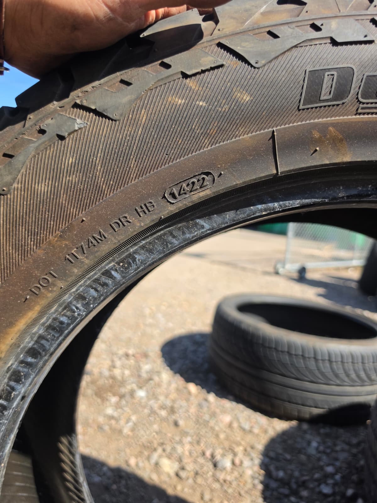 LT35X12.50R22 Single (1 Used Tire) Hankook DynaPro AT2