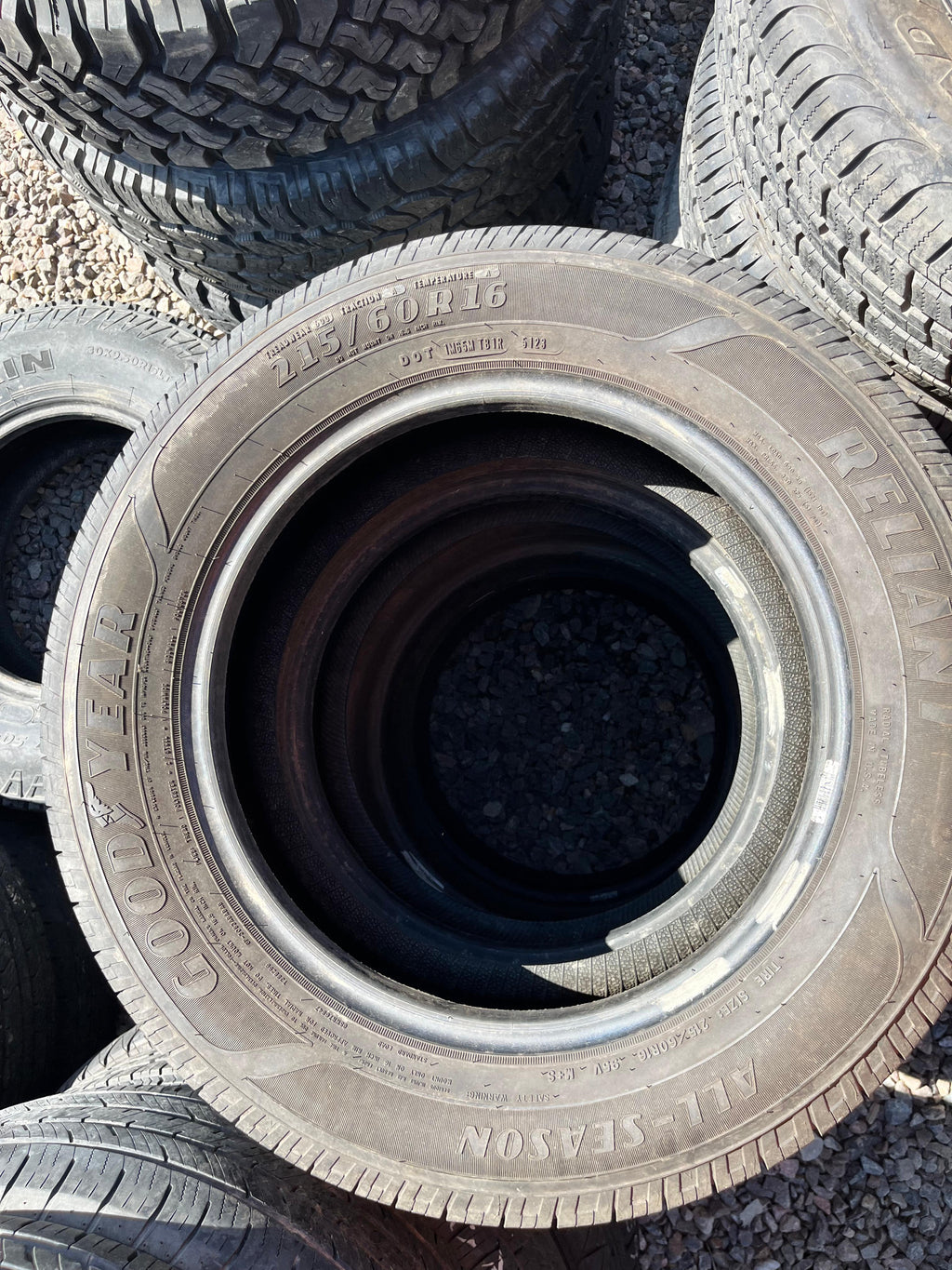 215/60R16 Single (1 Used Tire) Goodyear Reliant