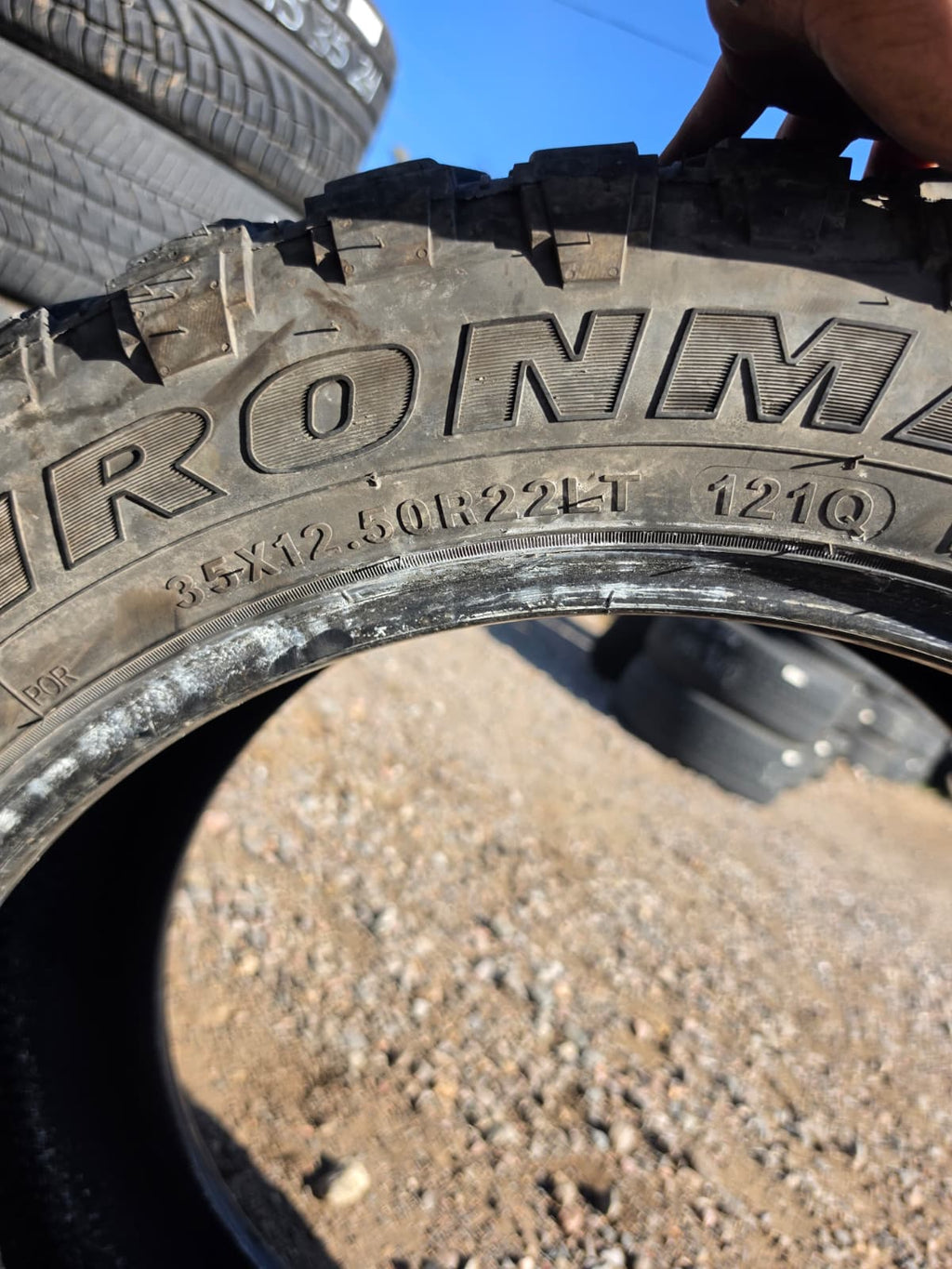 LT35X12.50R22 Single (1 Used Tire) Ironman All Country